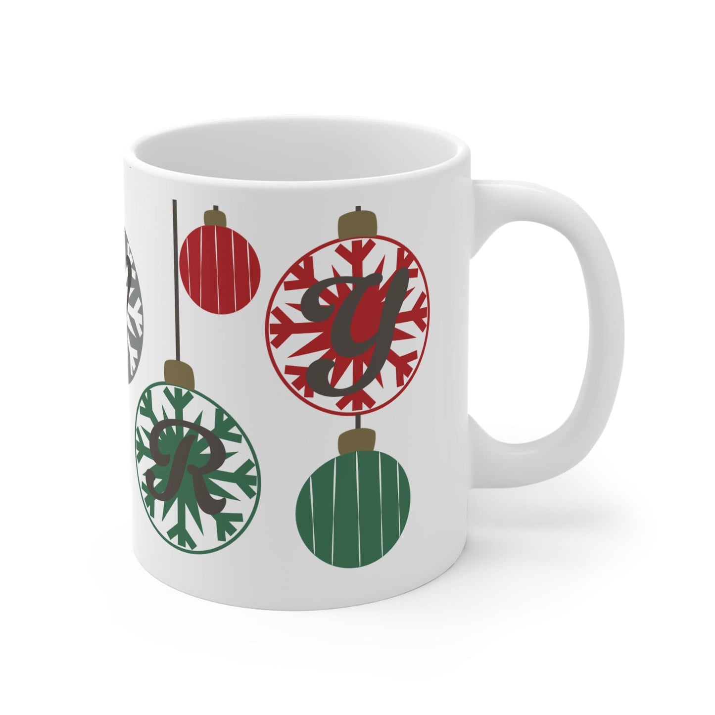 Printify Mug 11oz Personalised Christmas Bauble Mug