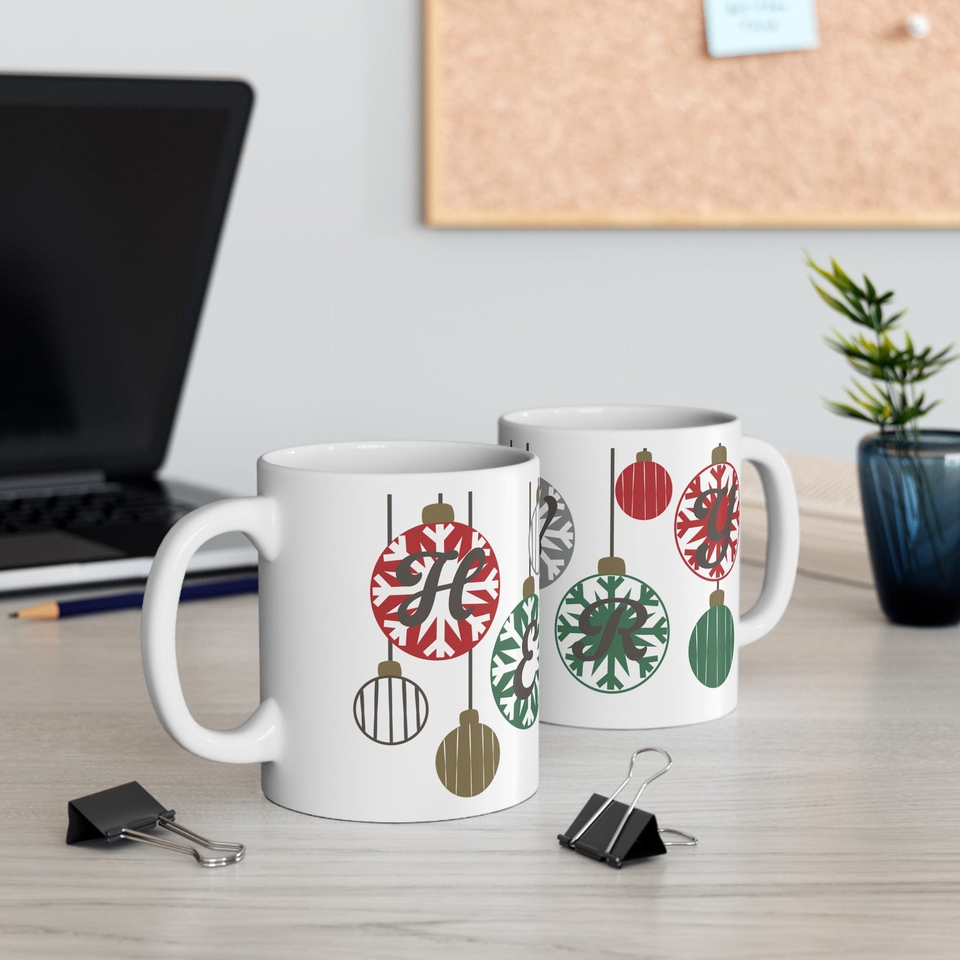 Printify Mug 11oz Personalised Christmas Bauble Mug