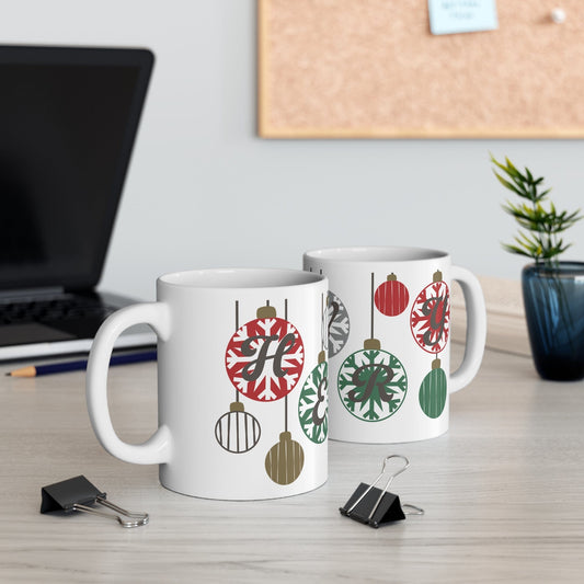 Printify Mug 11oz Personalised Christmas Bauble Mug
