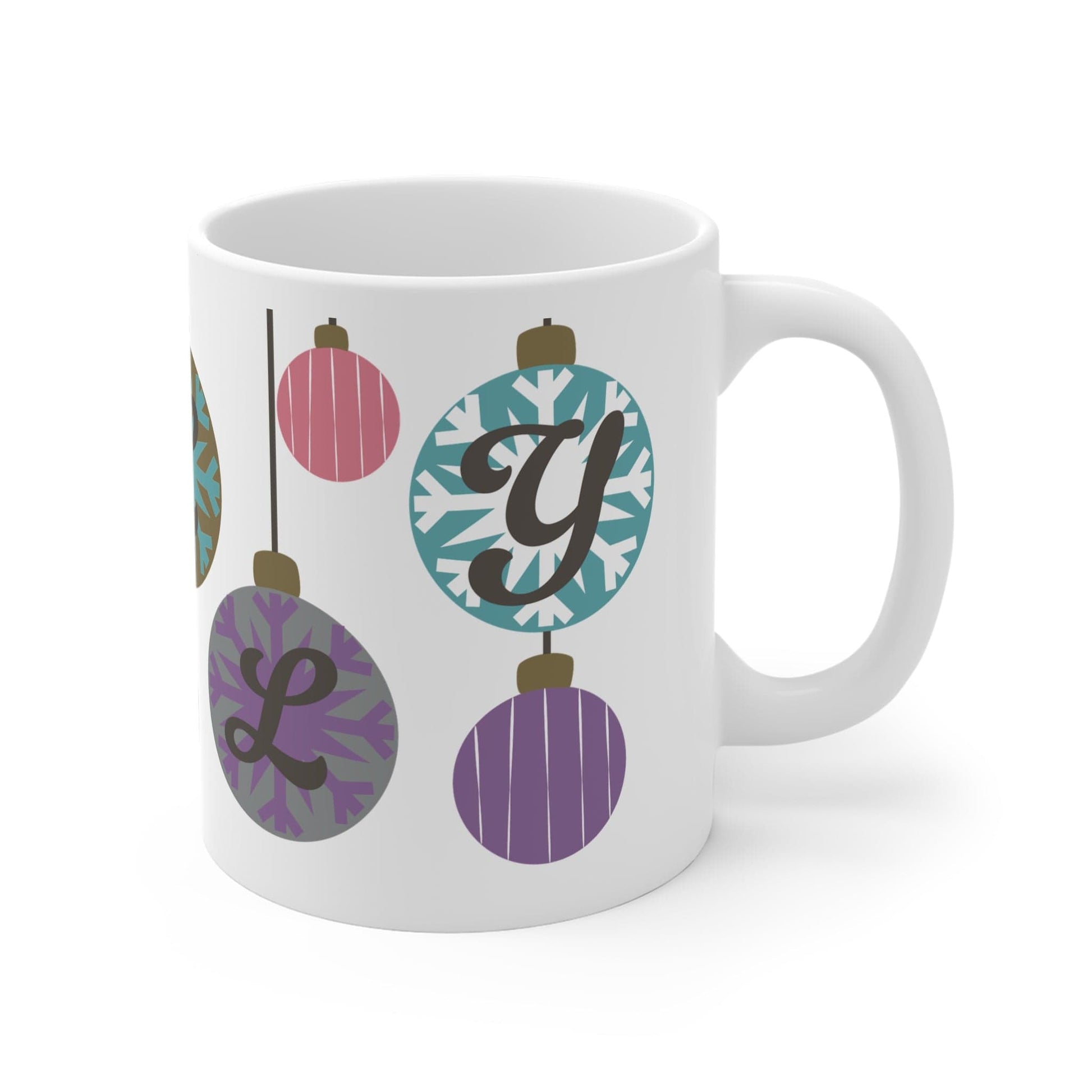 Printify Mug 11oz Personalised Christmas Bauble Name Mug