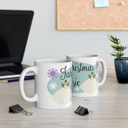 Printify Mug 11oz Personalised Cute Fairy Christmas Mug