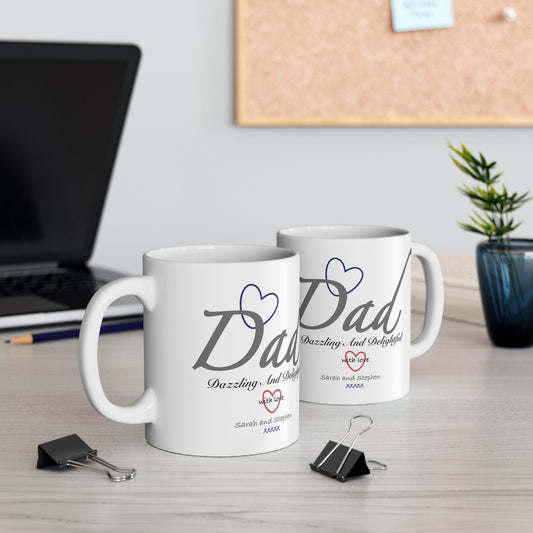 Printify Mug 11oz Personalised Dad with love 11oz Mug