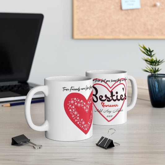 Printify Mug 11oz Personalised True Friends Bestie Mug