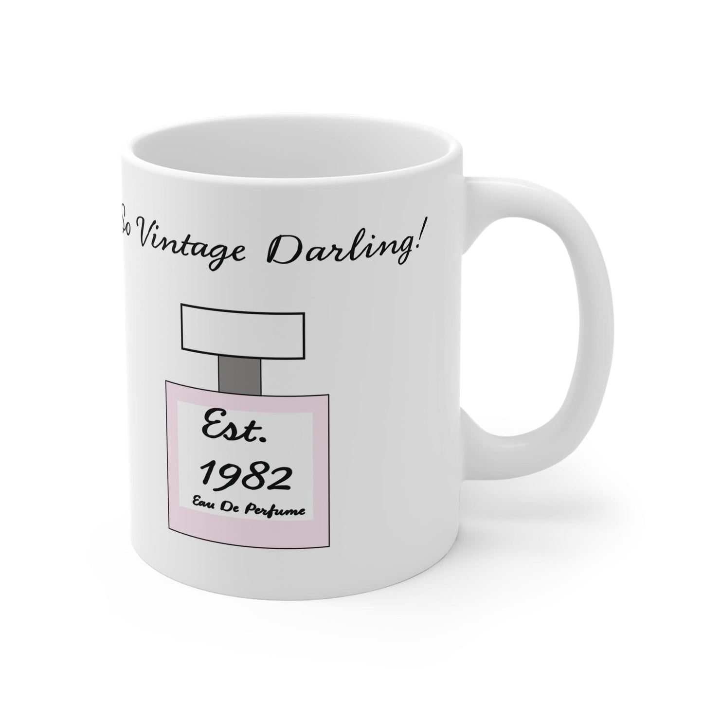 Printify Mug 11oz Personalised Vintage Perfume 11oz Mug