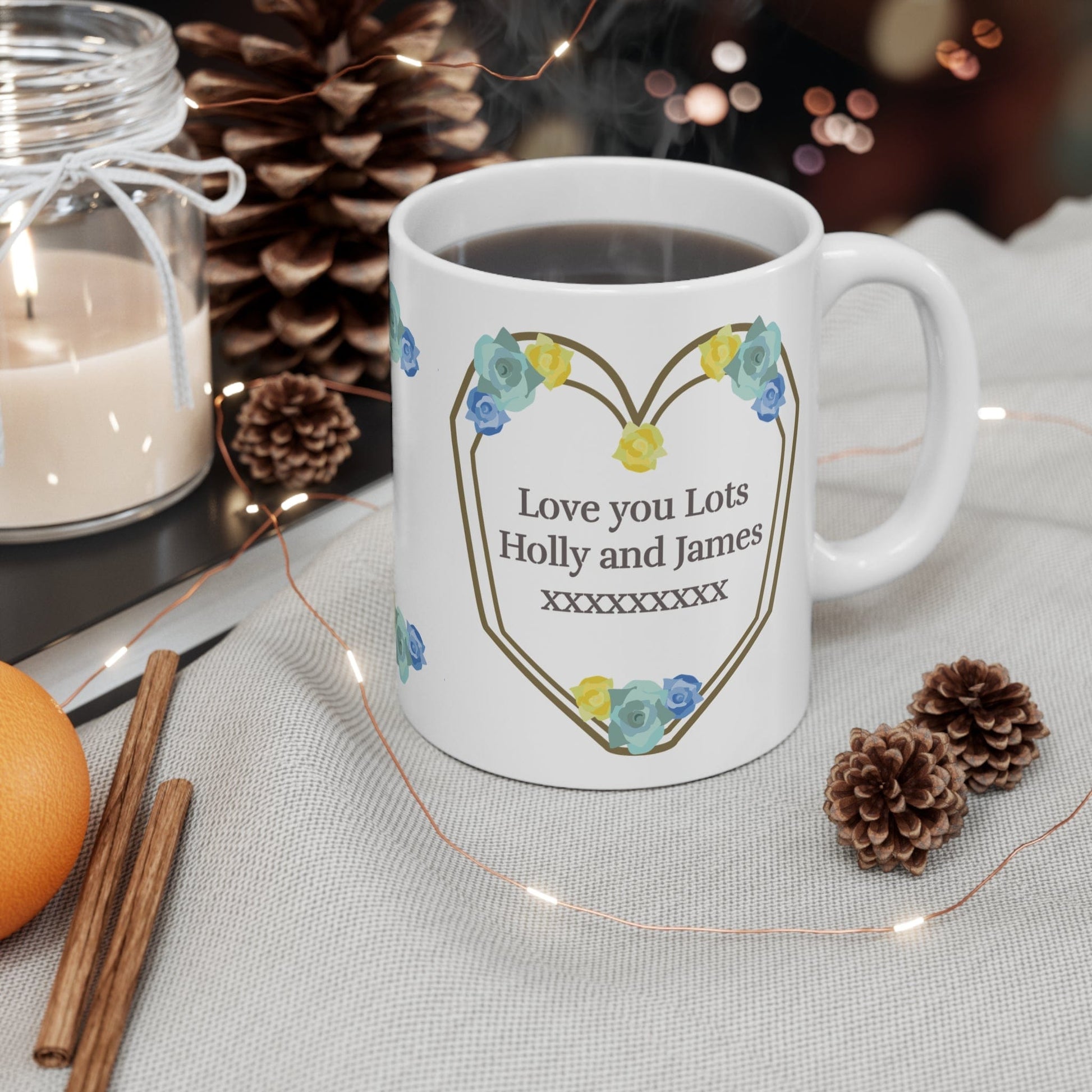 Printify Mug 11oz Super Mum Floral 11oz Mug
