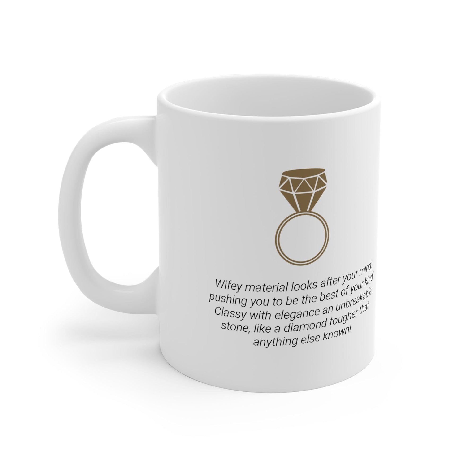 Printify Mug 11oz Wifey Ring Icon Mug White 11oz