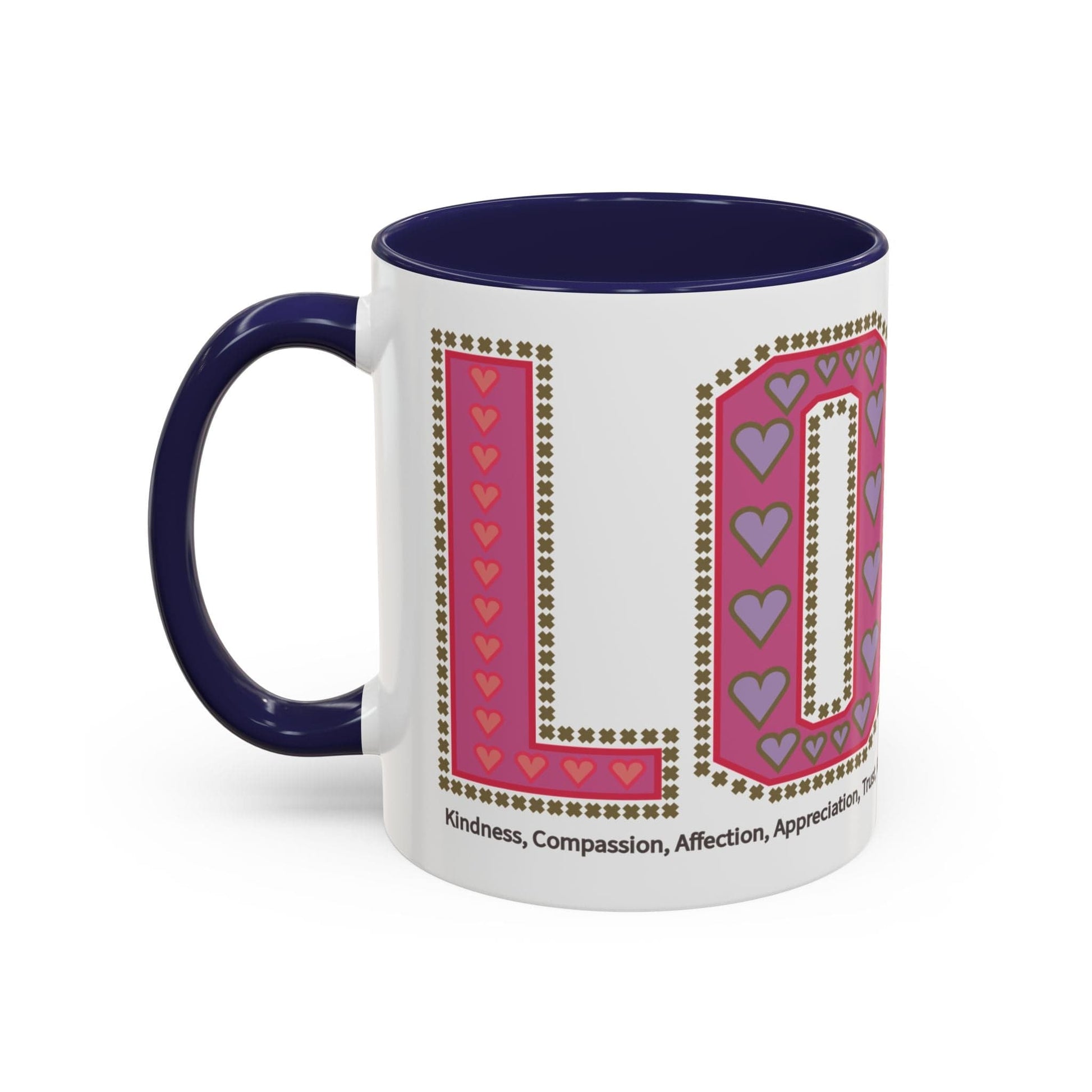 Printify Mug Mug - Love Slogan Accent Mug with Pattern Designs