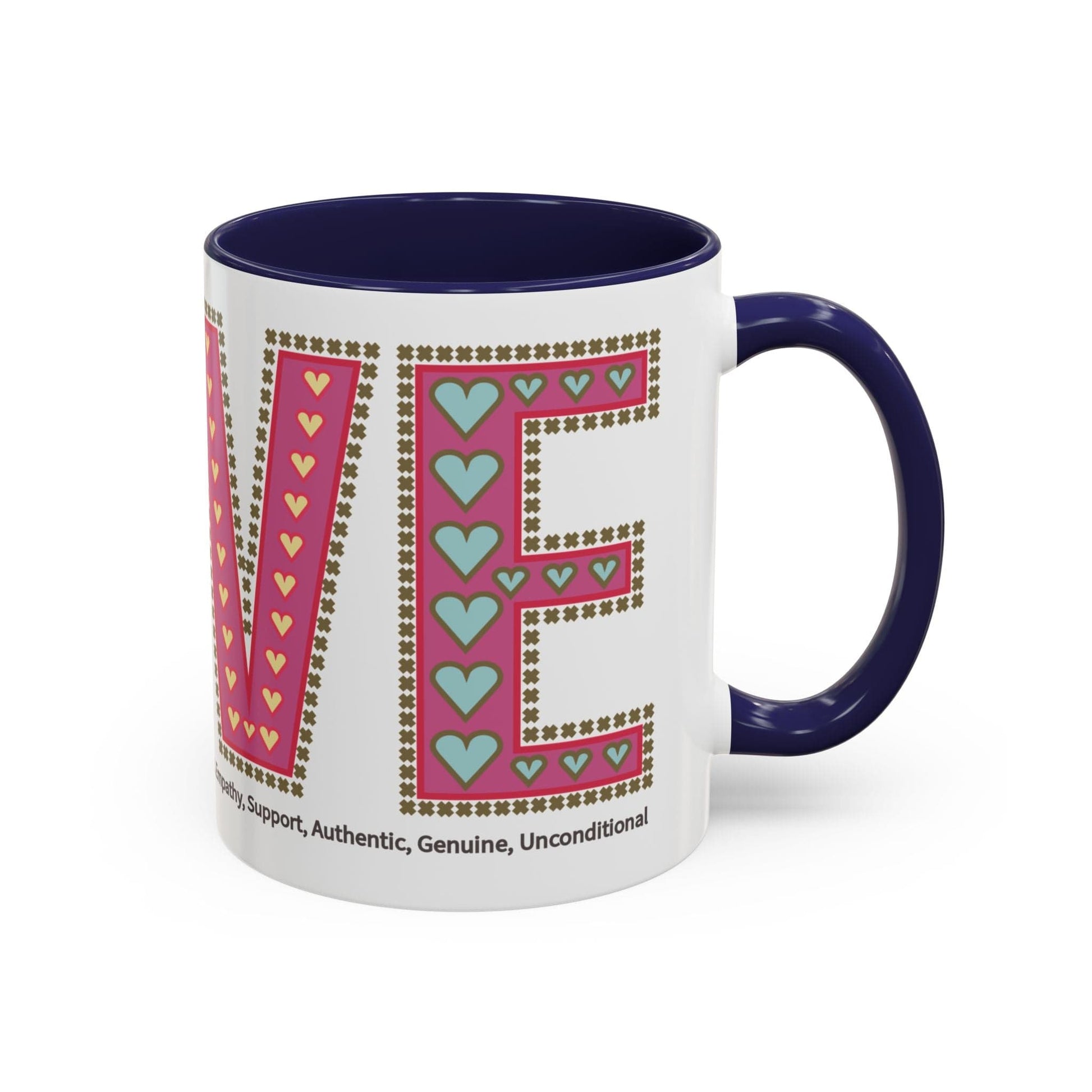 Printify Mug Mug - Love Slogan Accent Mug with Pattern Designs