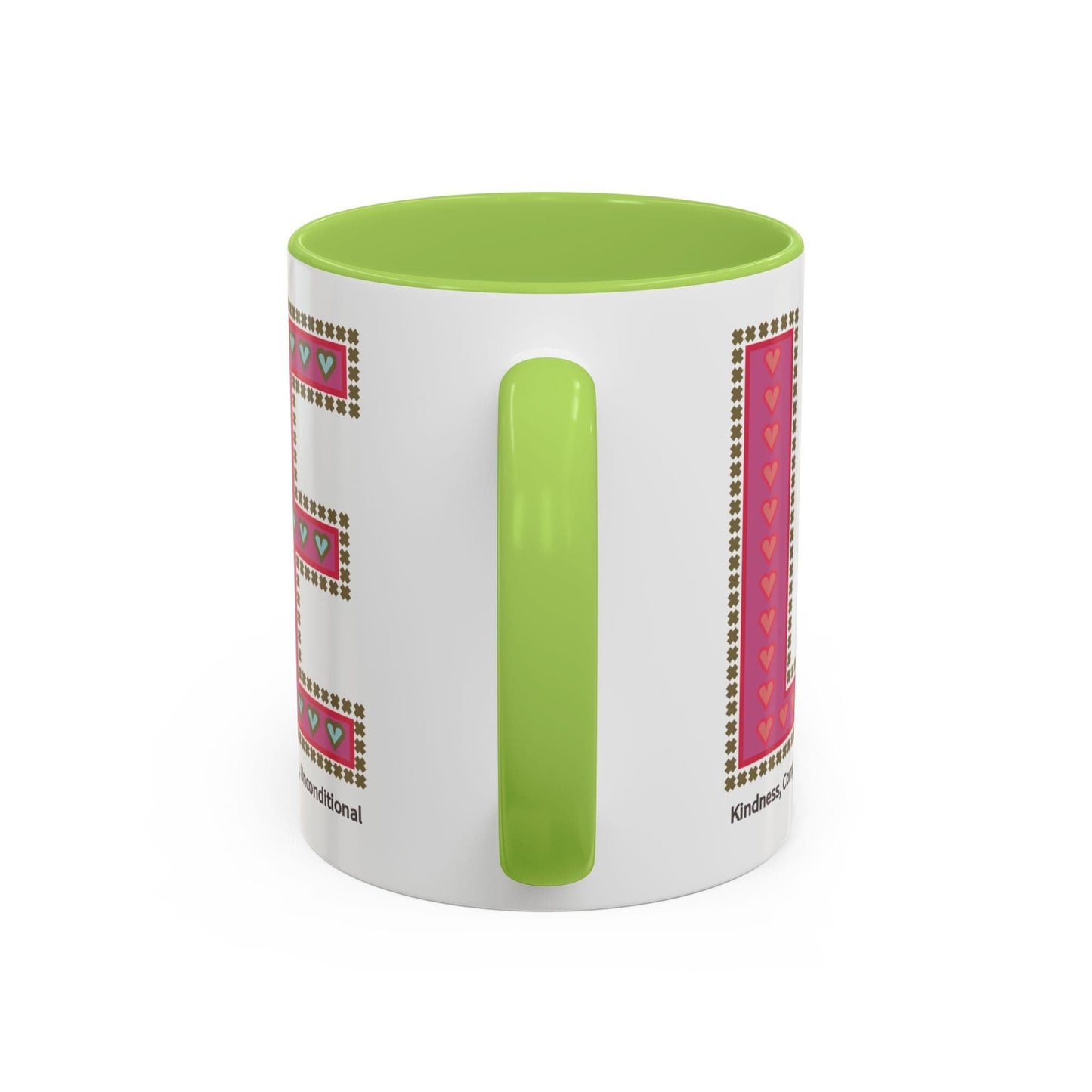 Printify Mug Mug - Love Slogan Accent Mug with Pattern Designs