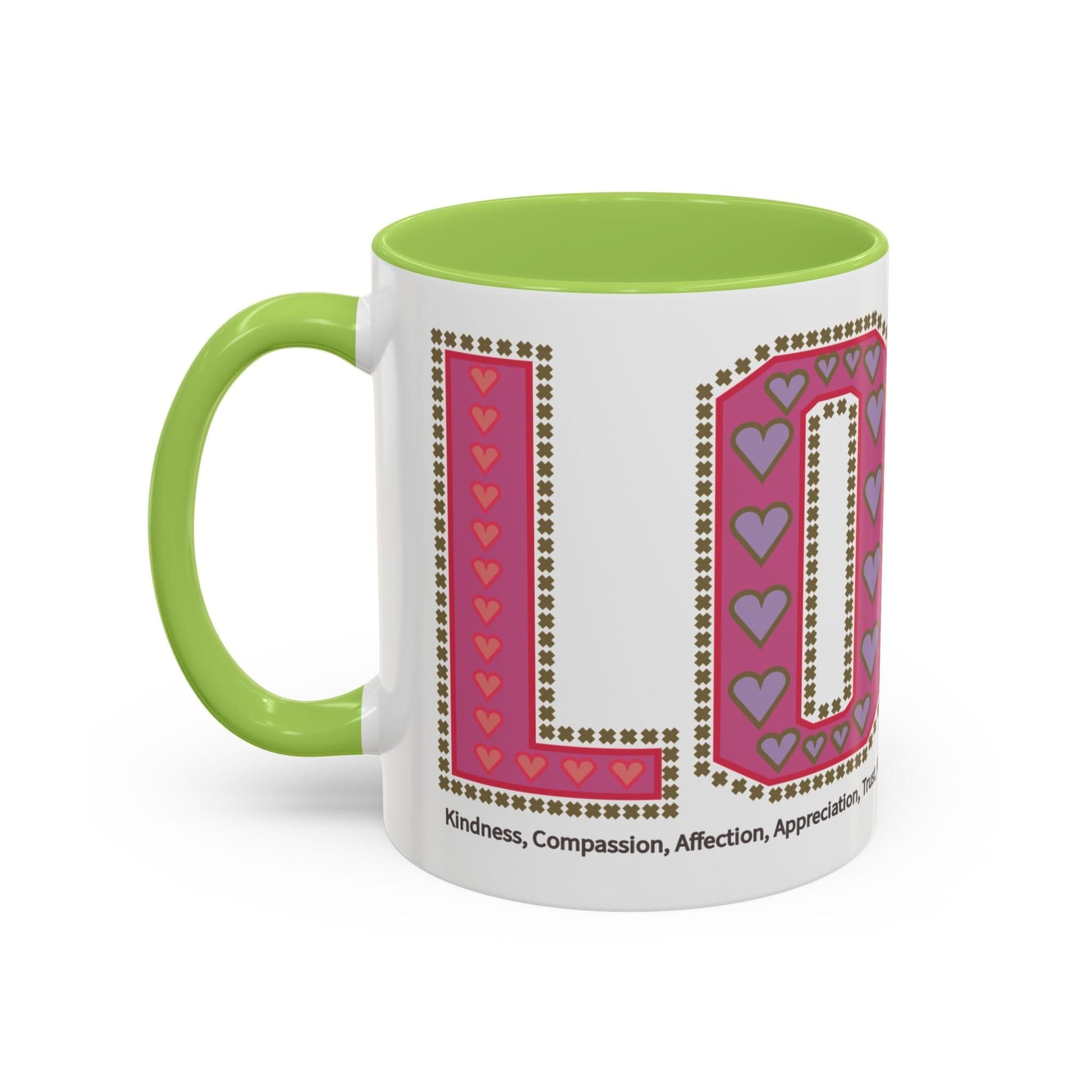 Printify Mug Mug - Love Slogan Accent Mug with Pattern Designs