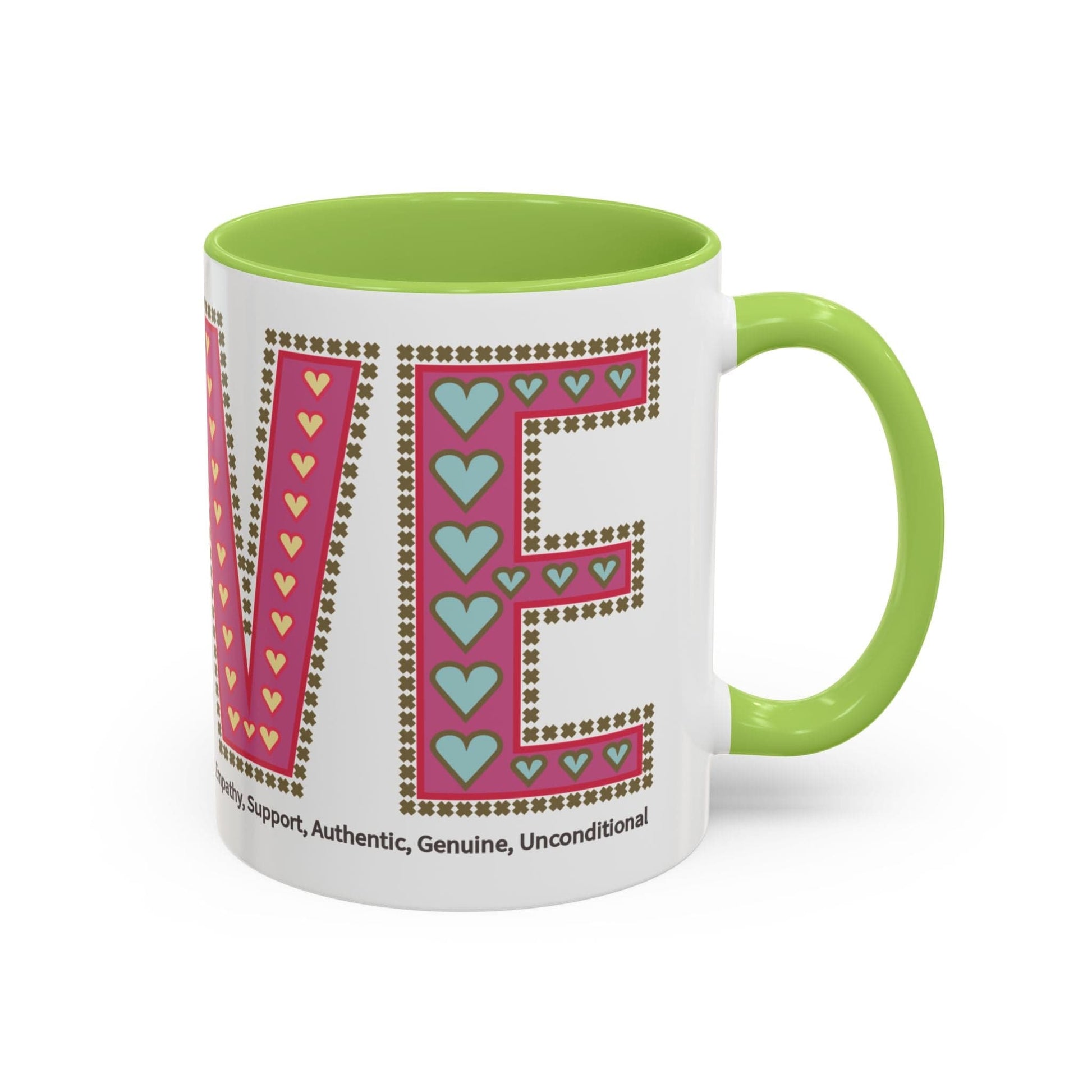 Printify Mug Mug - Love Slogan Accent Mug with Pattern Designs
