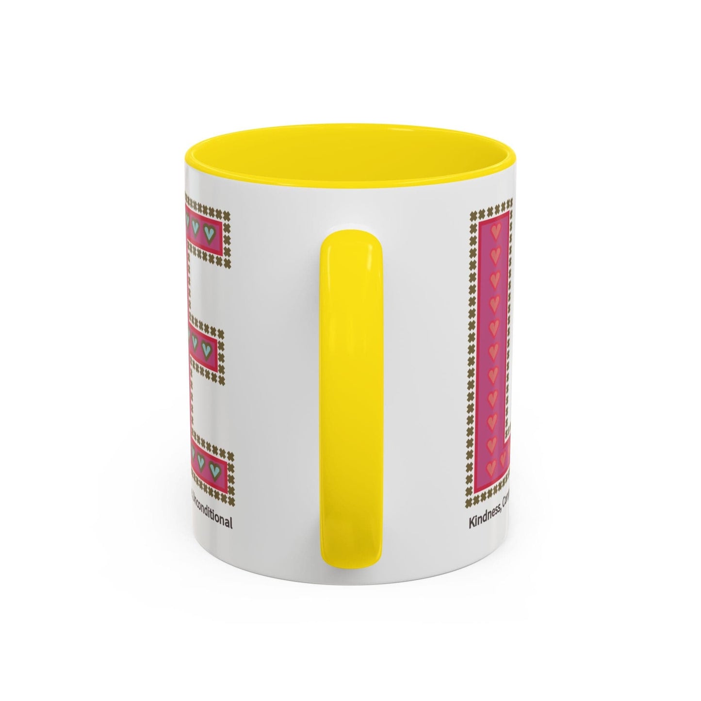 Printify Mug Mug - Love Slogan Accent Mug with Pattern Designs