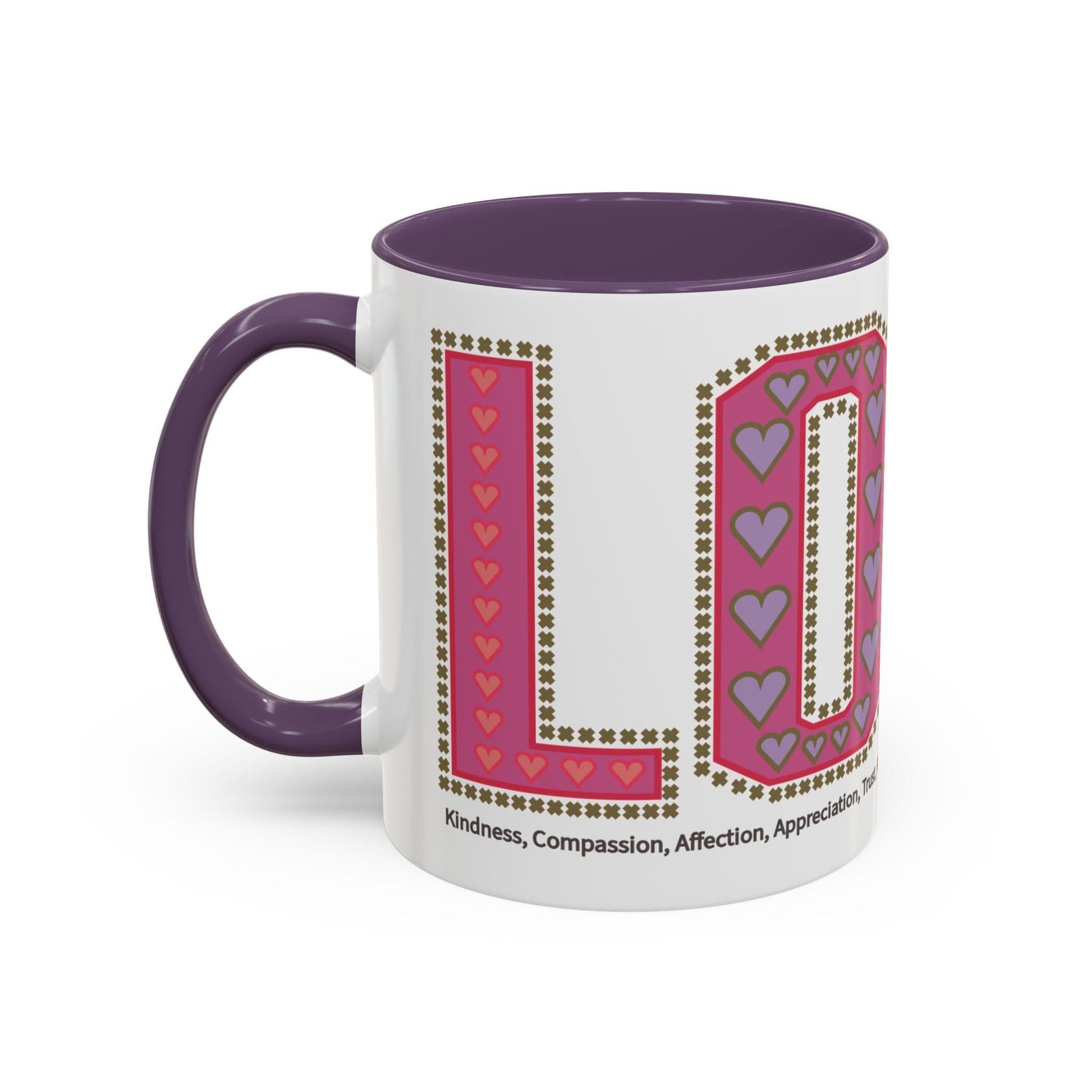 Printify Mug Mug - Love Slogan Accent Mug with Pattern Designs
