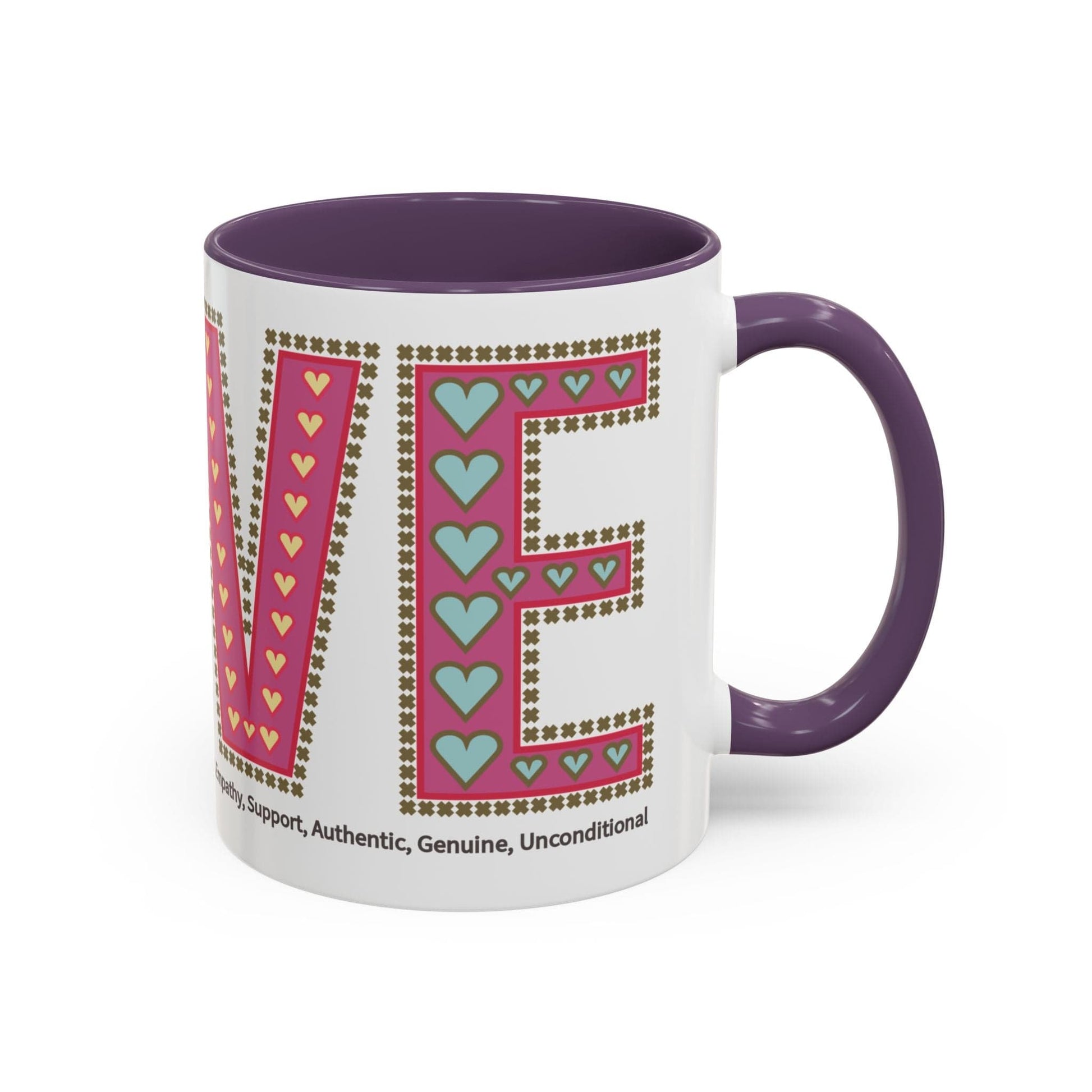 Printify Mug Mug - Love Slogan Accent Mug with Pattern Designs