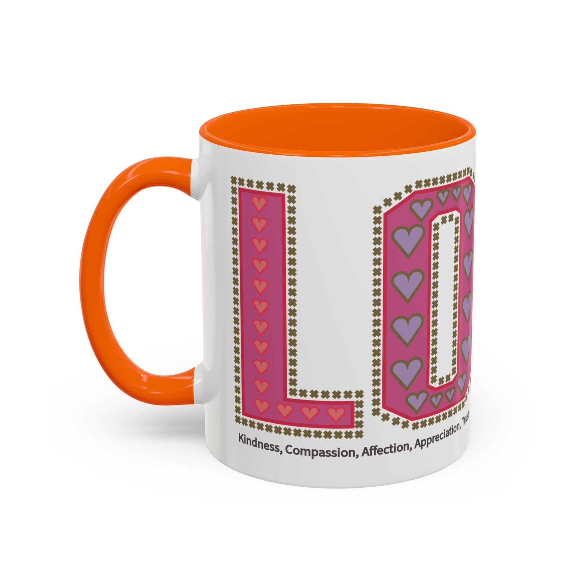 Printify Mug Mug - Love Slogan Accent Mug with Pattern Designs