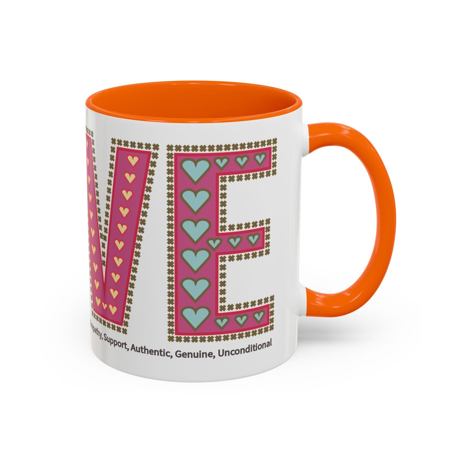 Printify Mug Mug - Love Slogan Accent Mug with Pattern Designs