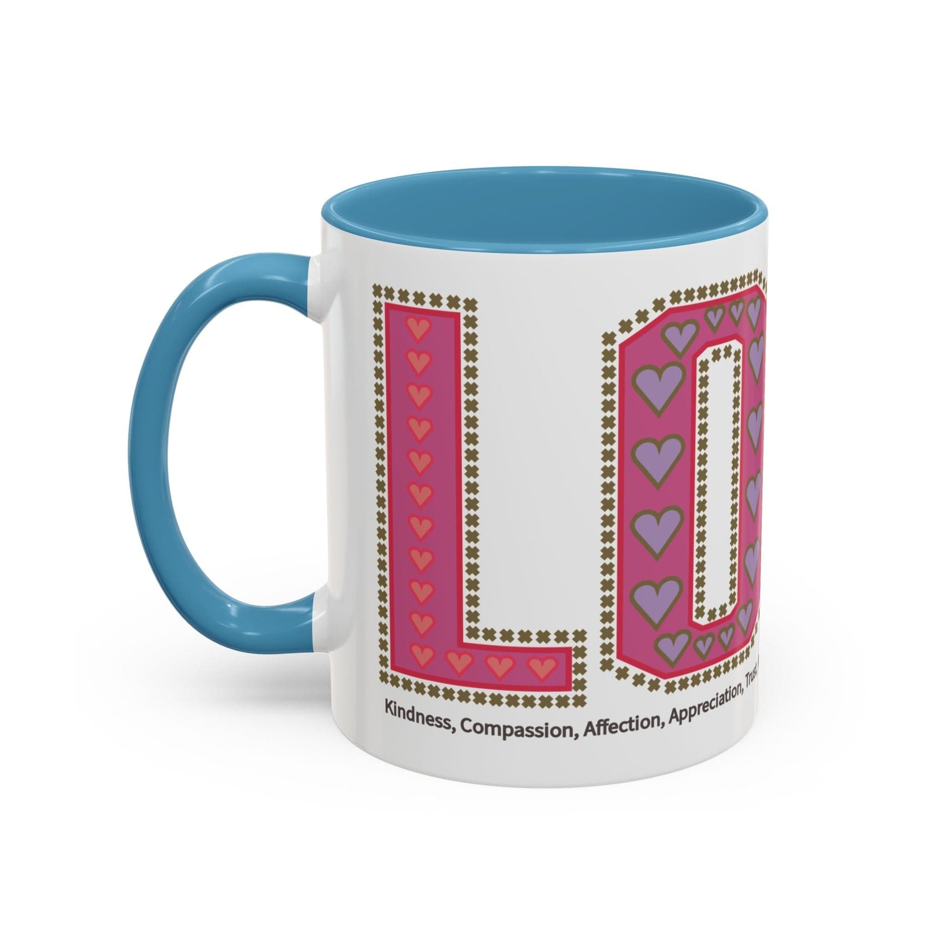 Printify Mug Mug - Love Slogan Accent Mug with Pattern Designs