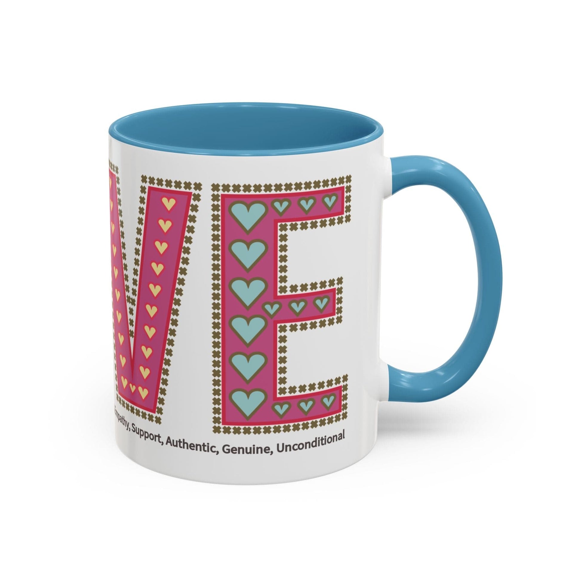Printify Mug Mug - Love Slogan Accent Mug with Pattern Designs