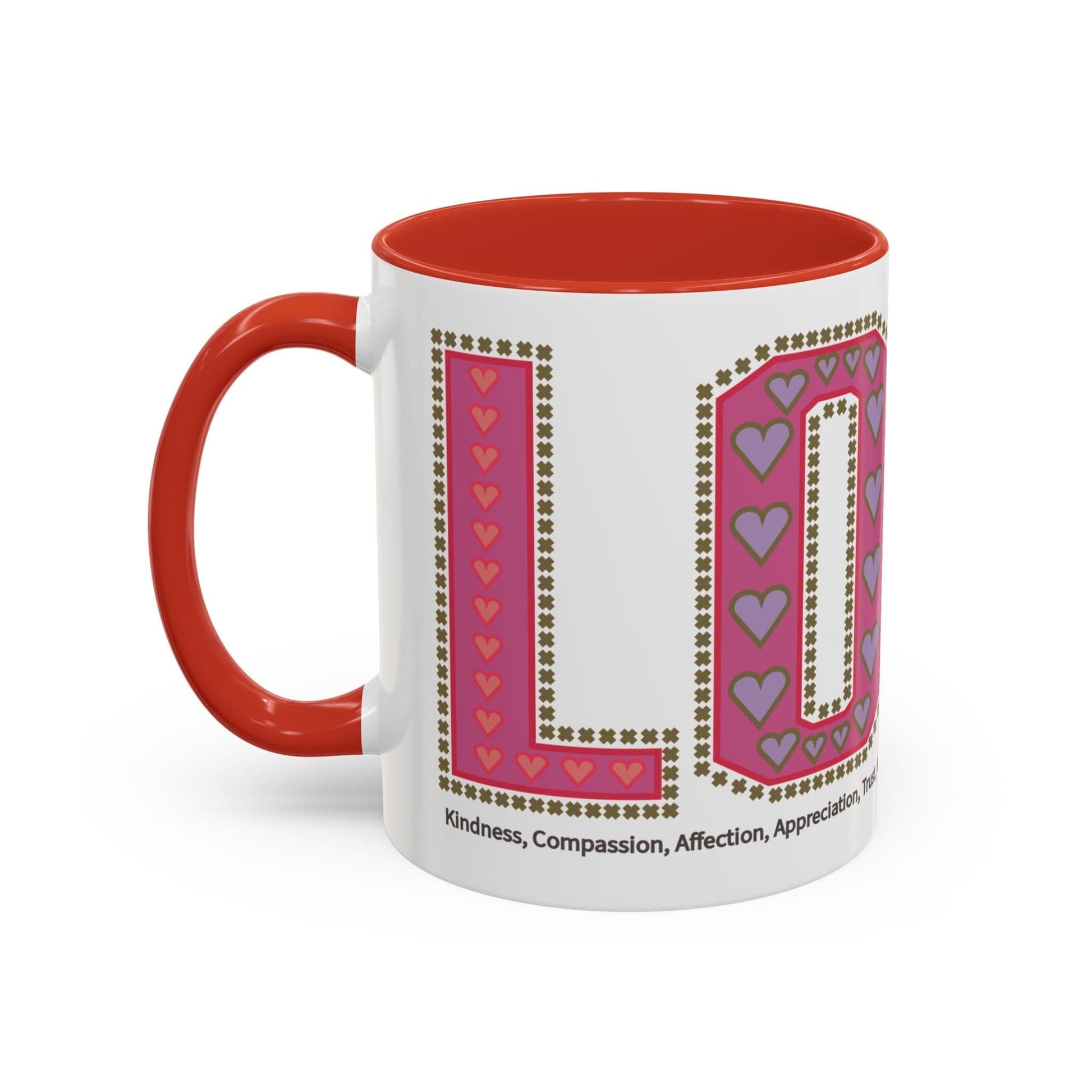 Printify Mug Mug - Love Slogan Accent Mug with Pattern Designs