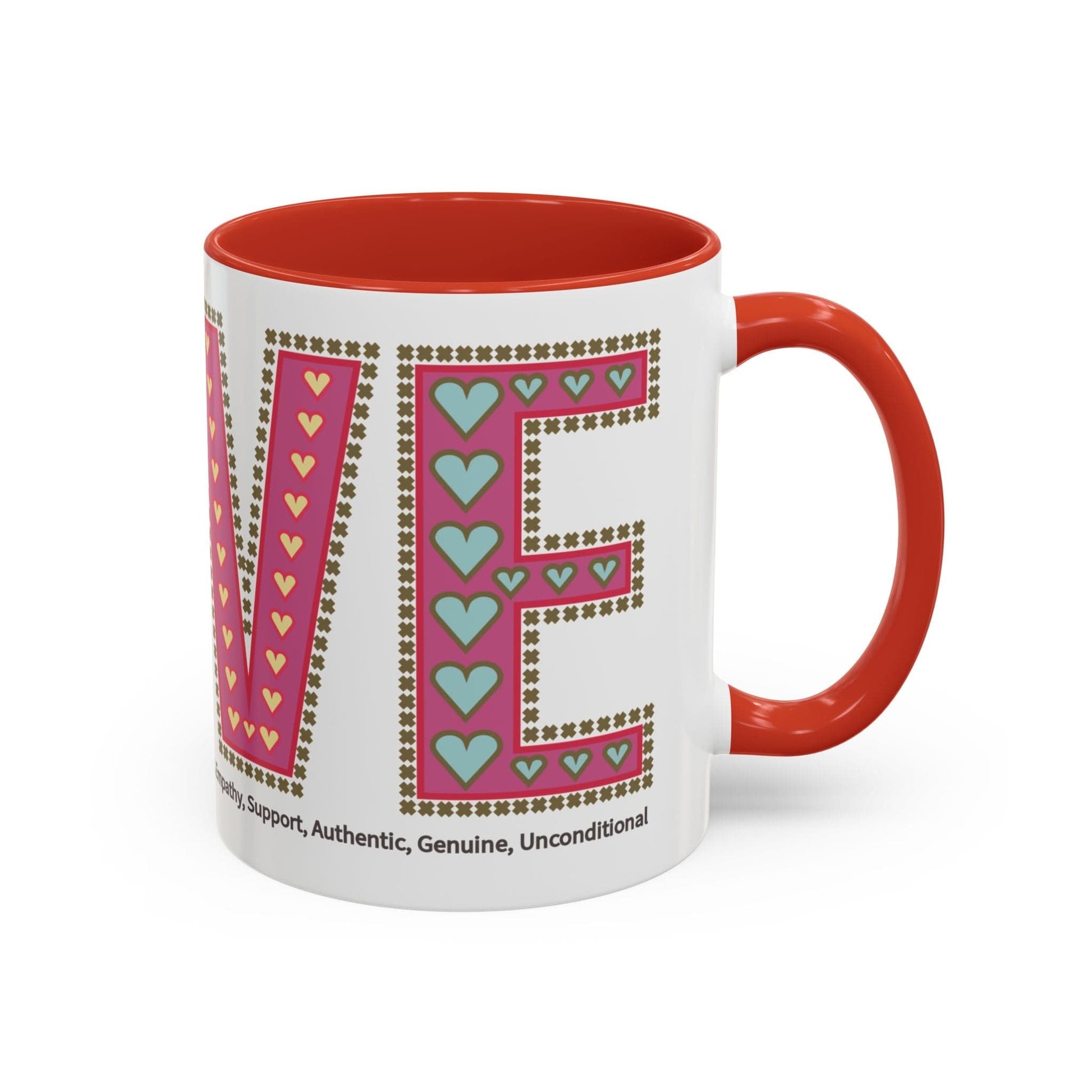 Printify Mug Mug - Love Slogan Accent Mug with Pattern Designs