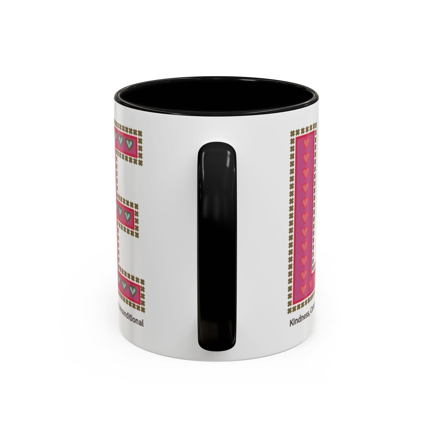 Printify Mug Mug - Love Slogan Accent Mug with Pattern Designs
