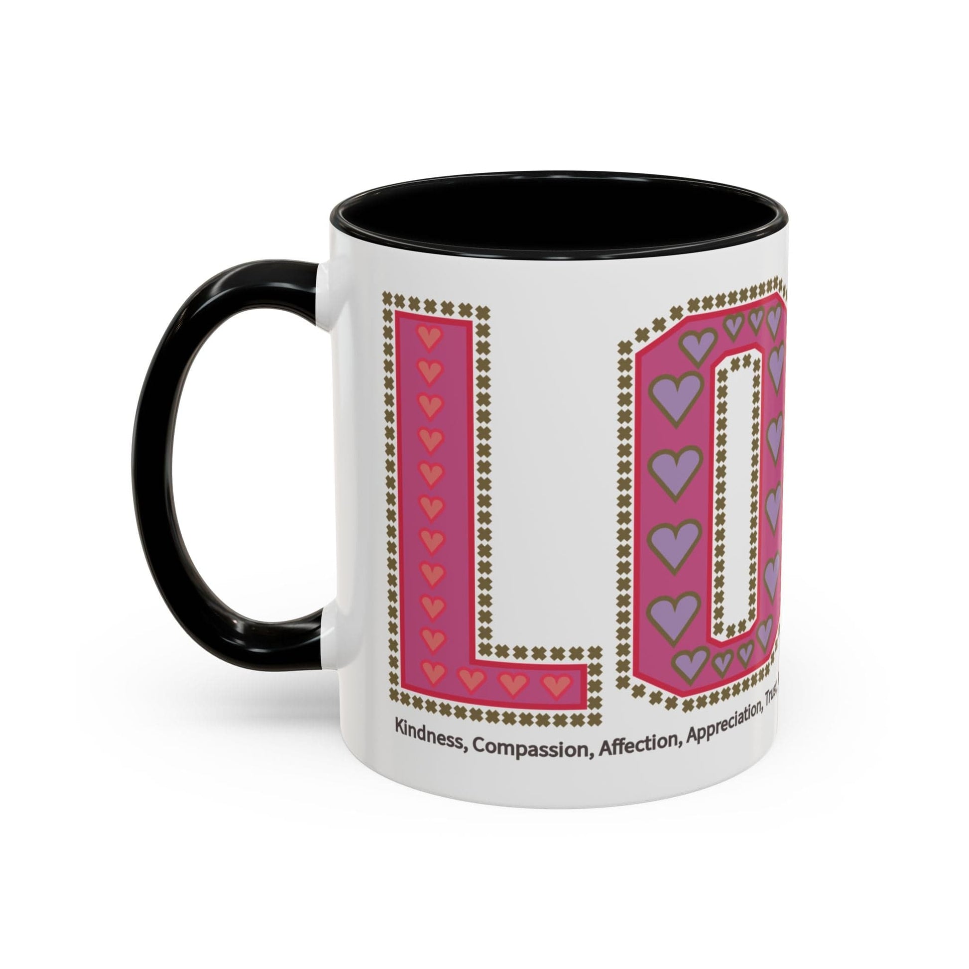 Printify Mug Mug - Love Slogan Accent Mug with Pattern Designs