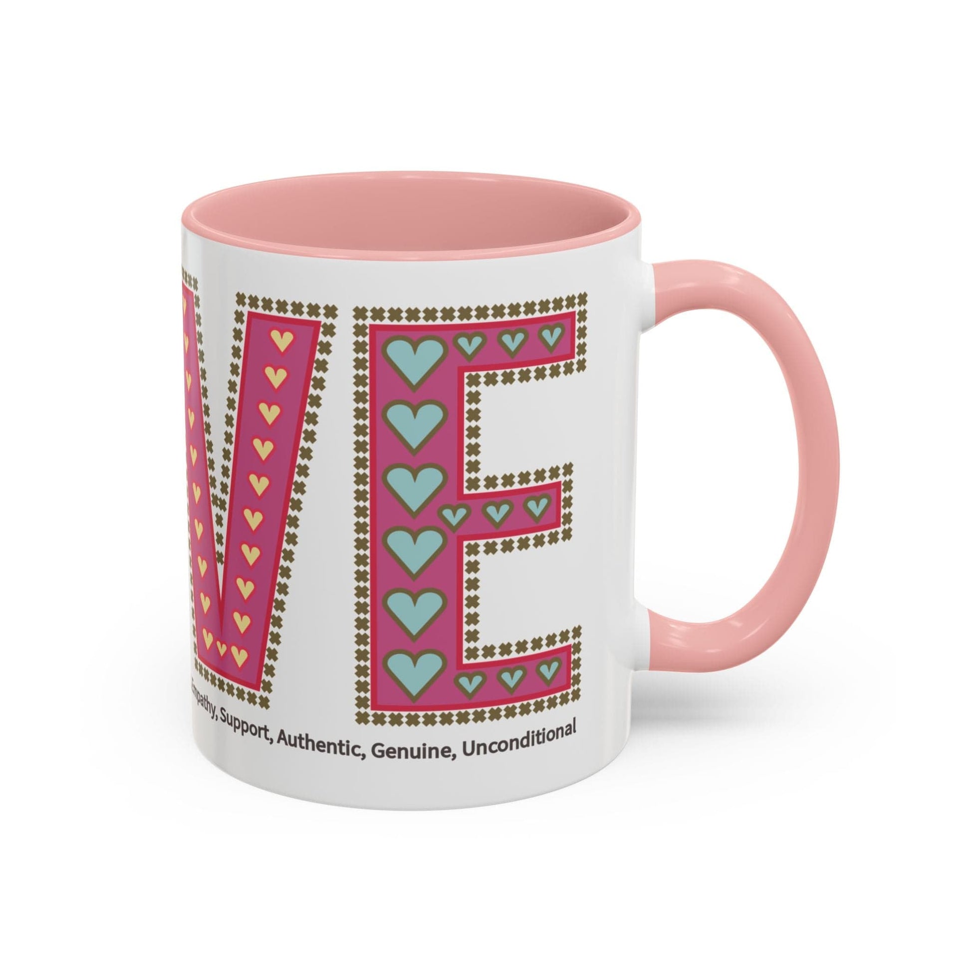 Printify Mug Mug - Love Slogan Accent Mug with Pattern Designs