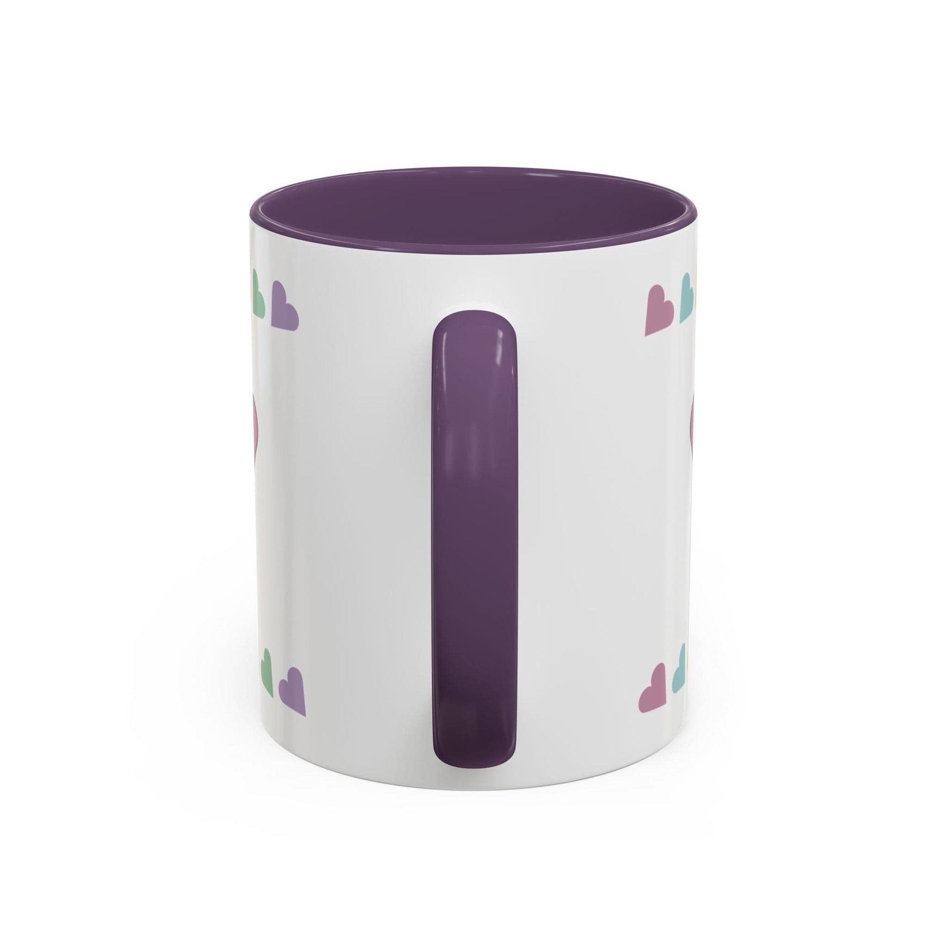 Printify Mug Mug - Personalised Amazing Auntie Heart Charms With Accent Colours, Pastels