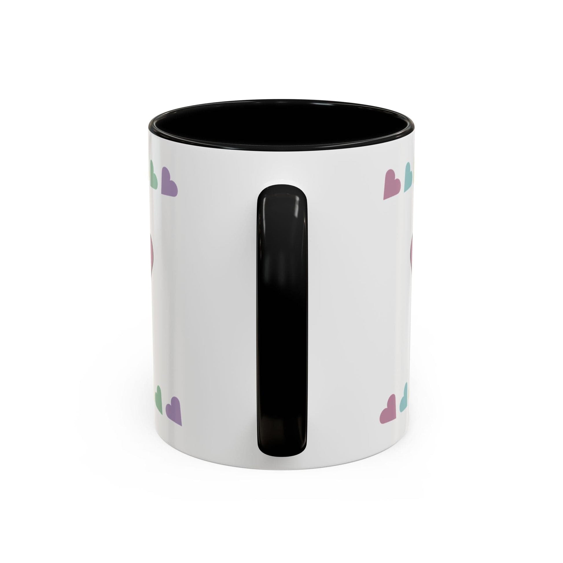 Printify Mug Mug - Personalised Amazing Auntie Heart Charms With Accent Colours, Pastels