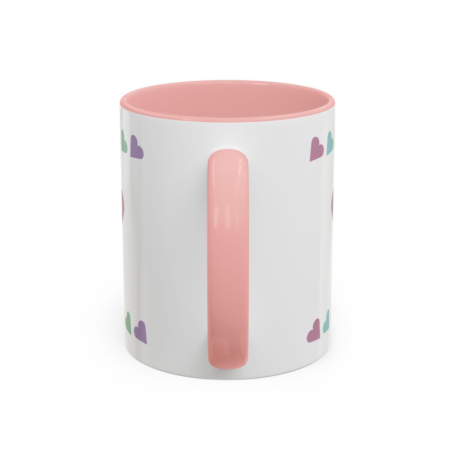 Printify Mug Mug - Personalised Amazing Auntie Heart Charms With Accent Colours, Pastels