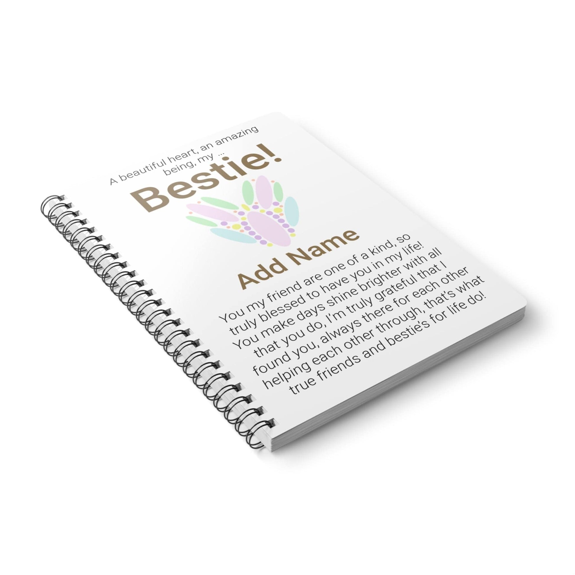 Printify Paper products A5 / Lined Personalised Bestie Wiro Notebook, A5