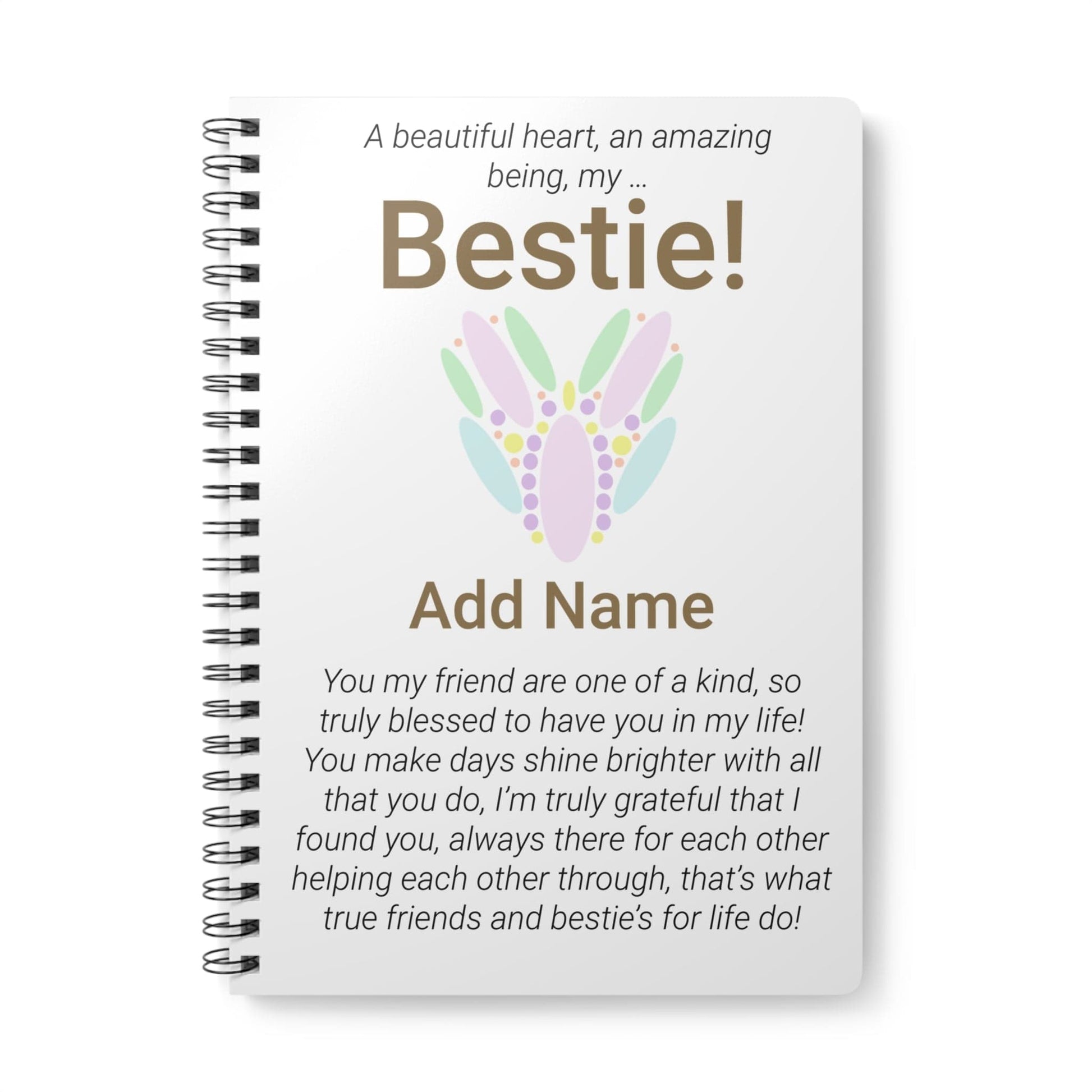 Printify Paper products A5 / Lined Personalised Bestie Wiro Notebook, A5