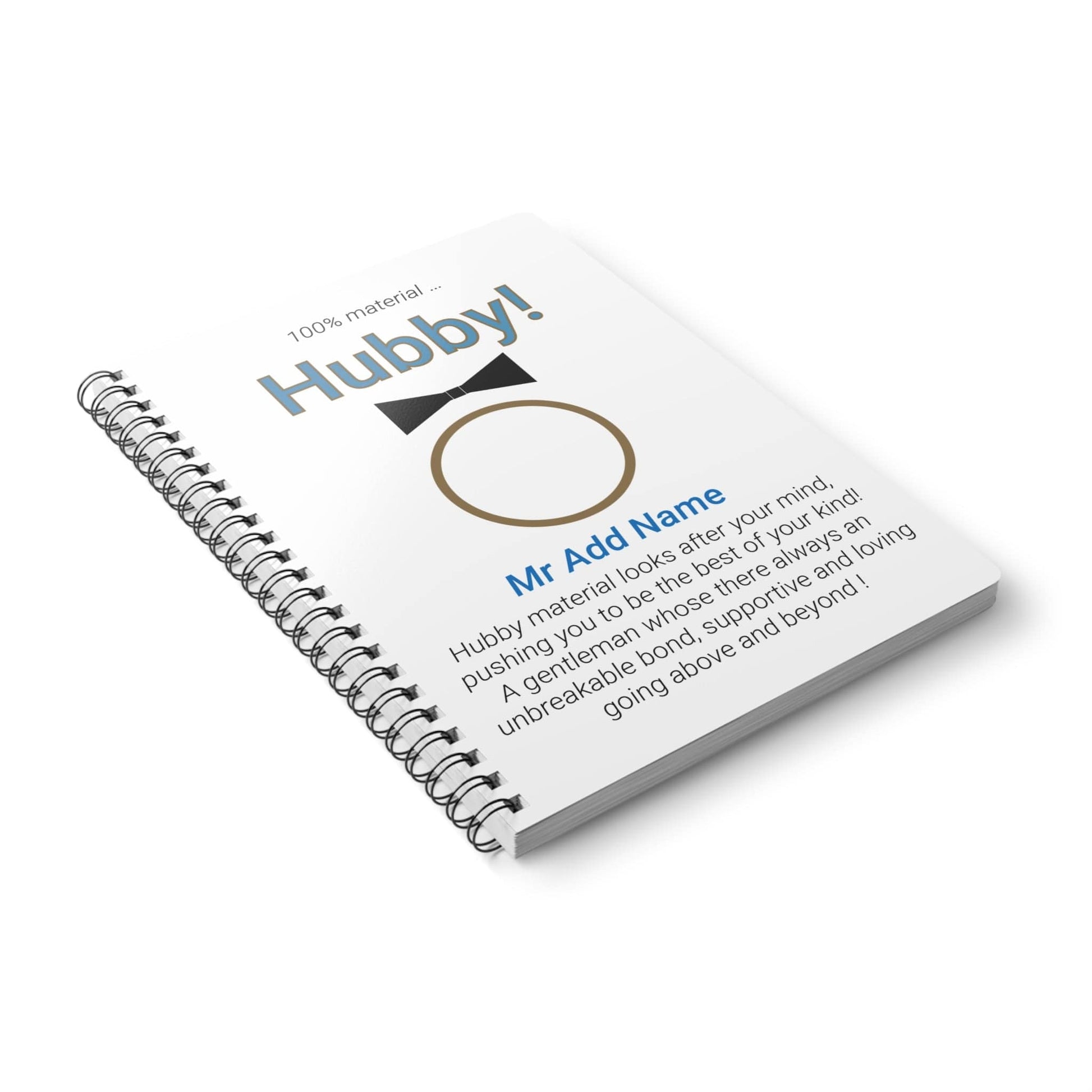 Printify Paper products A5 / Lined Personalised Hubby Wiro Notebook, A5