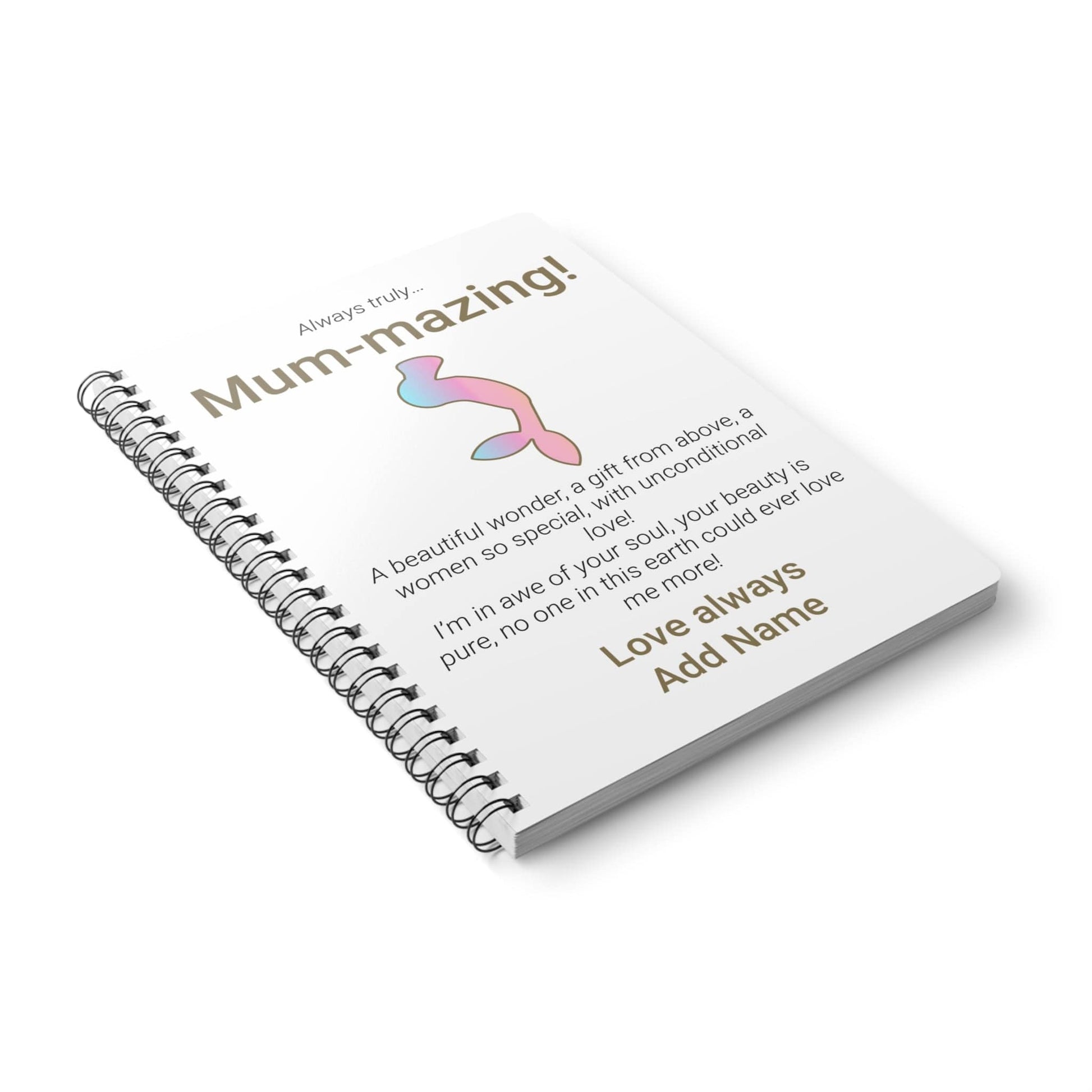 Printify Paper products A5 / Lined Personalised Mum-Mazing Wiro Notebook, A5