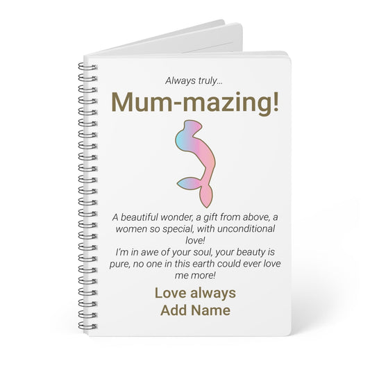 Printify Paper products A5 / Lined Personalised Mum-Mazing Wiro Notebook, A5
