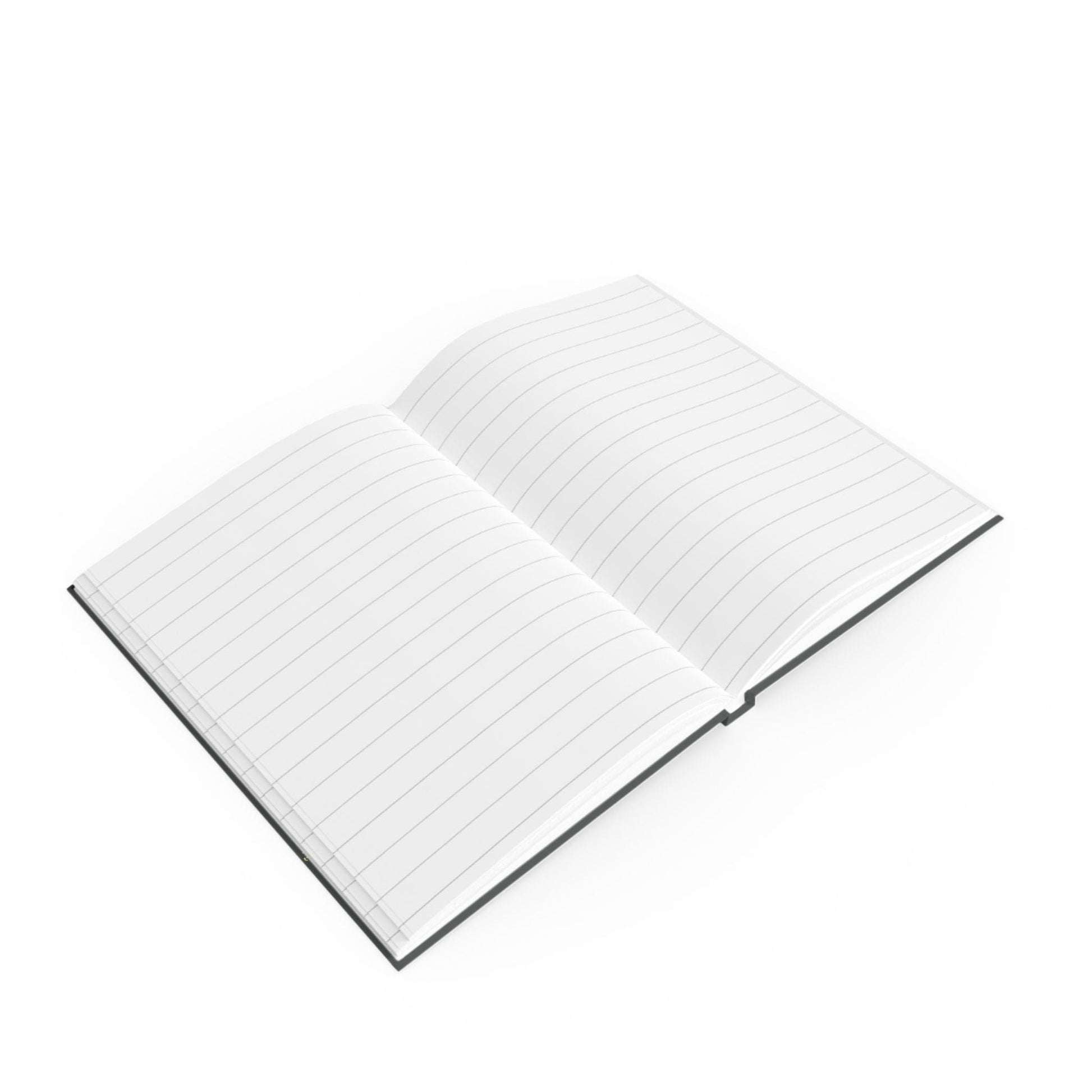 Printify Paper products Love Love Slogan Notebook Grey