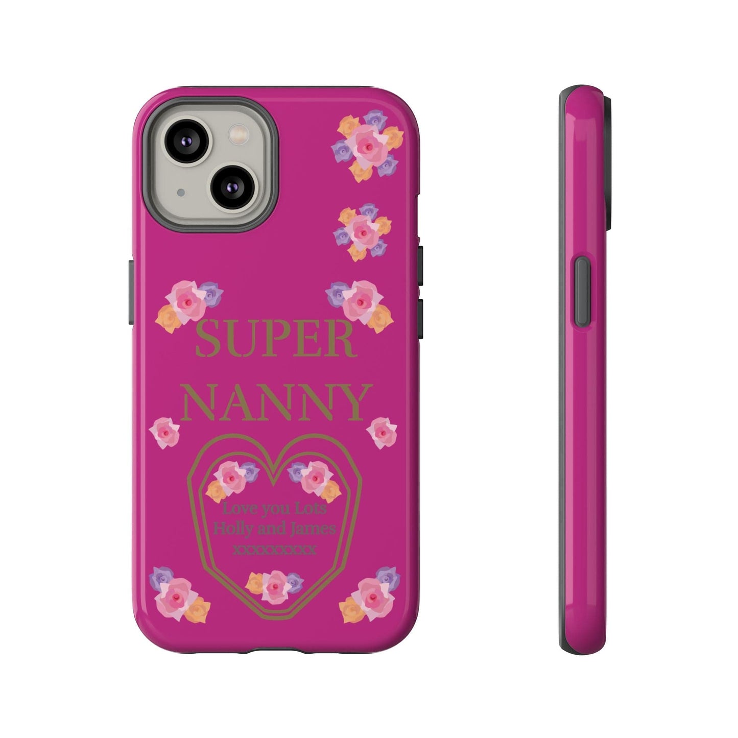 Printify Phone Case iPhone 14 / Glossy Personalised Super Nanny i Phone Cases