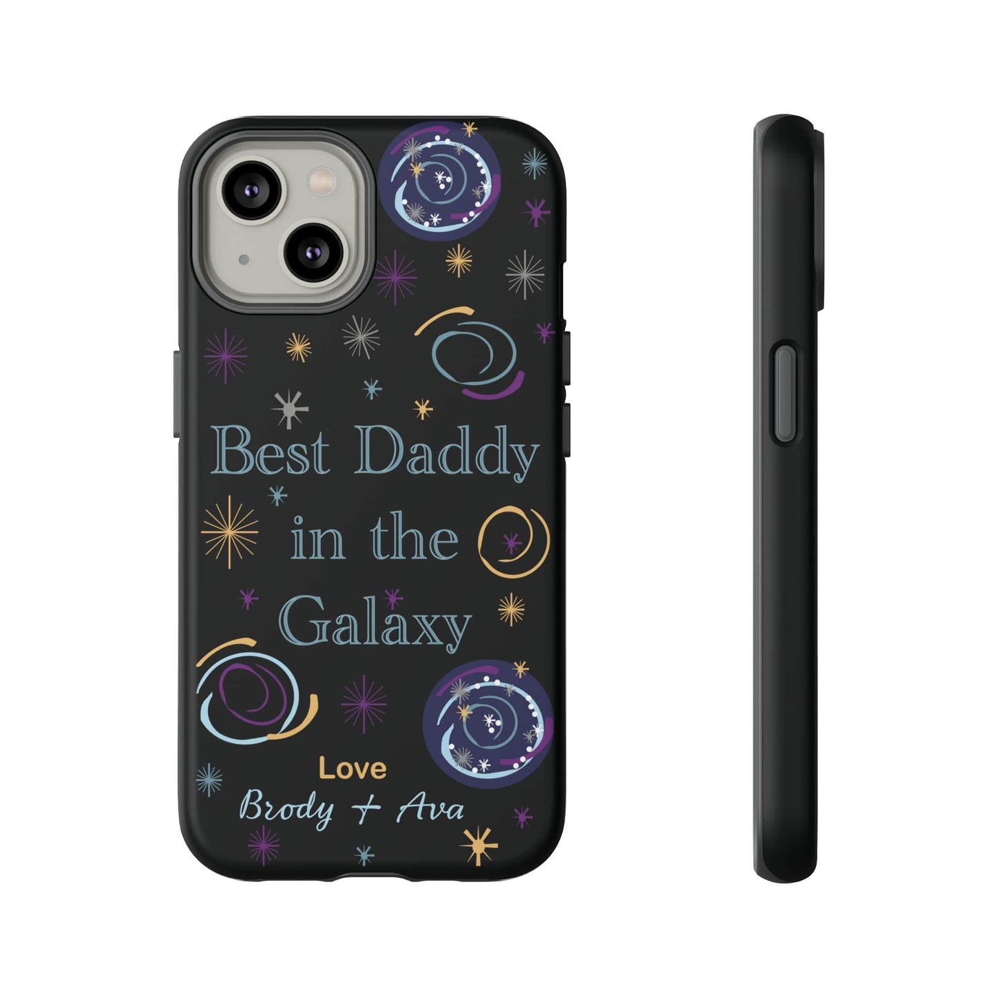 Printify Phone Case iPhone 14 / Matte Personalised Best Daddy in the Galaxy iPhone Case – A Stellar Gift for Dad