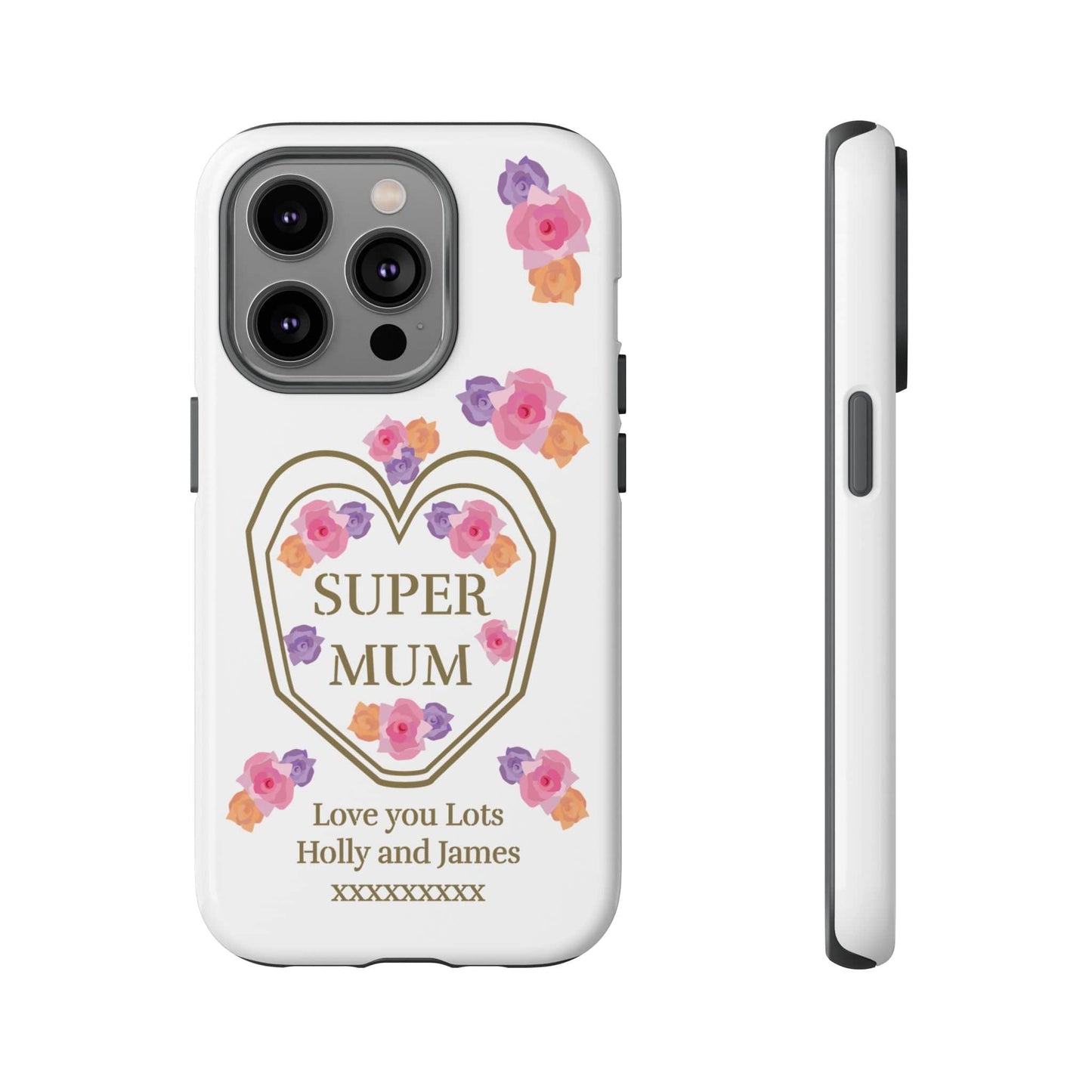 Printify Phone Case iPhone 14 Pro / Glossy Personalised Super Mum iphone Case