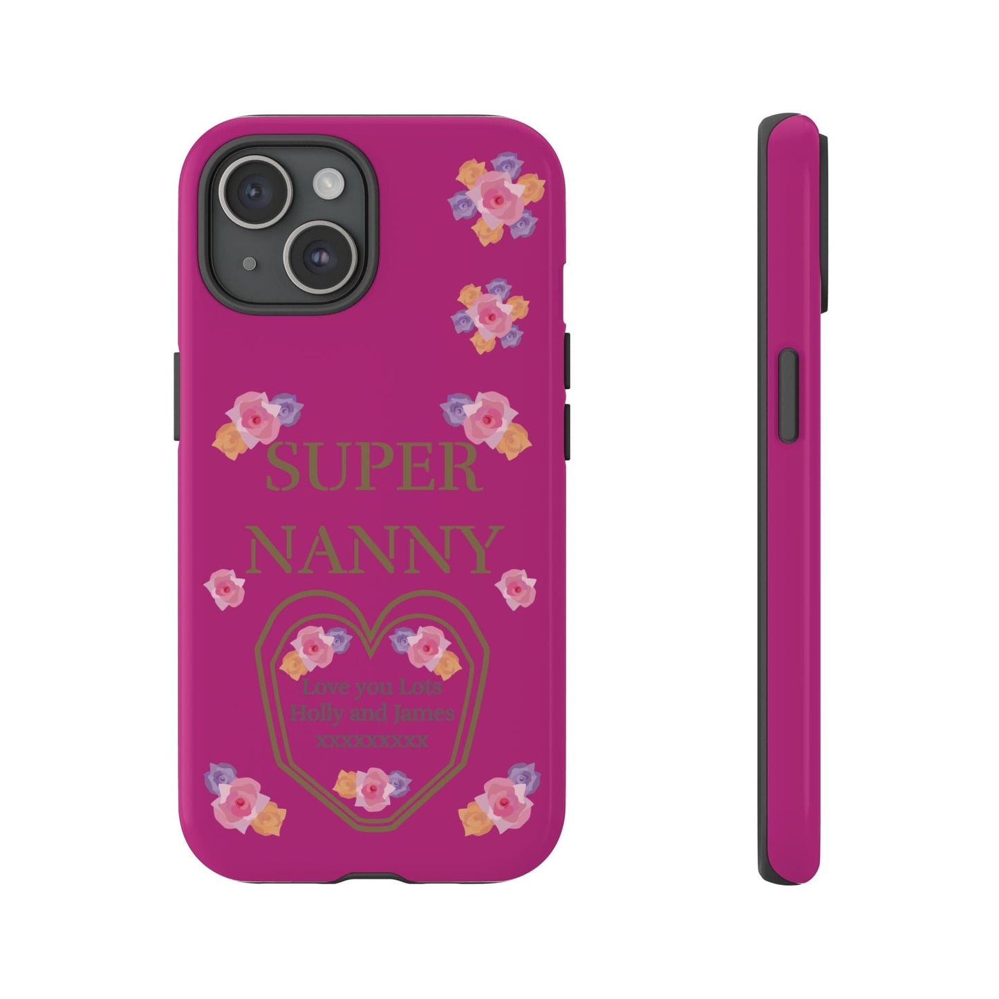 Printify Phone Case iPhone 15 / Glossy Personalised Super Nanny i Phone Cases