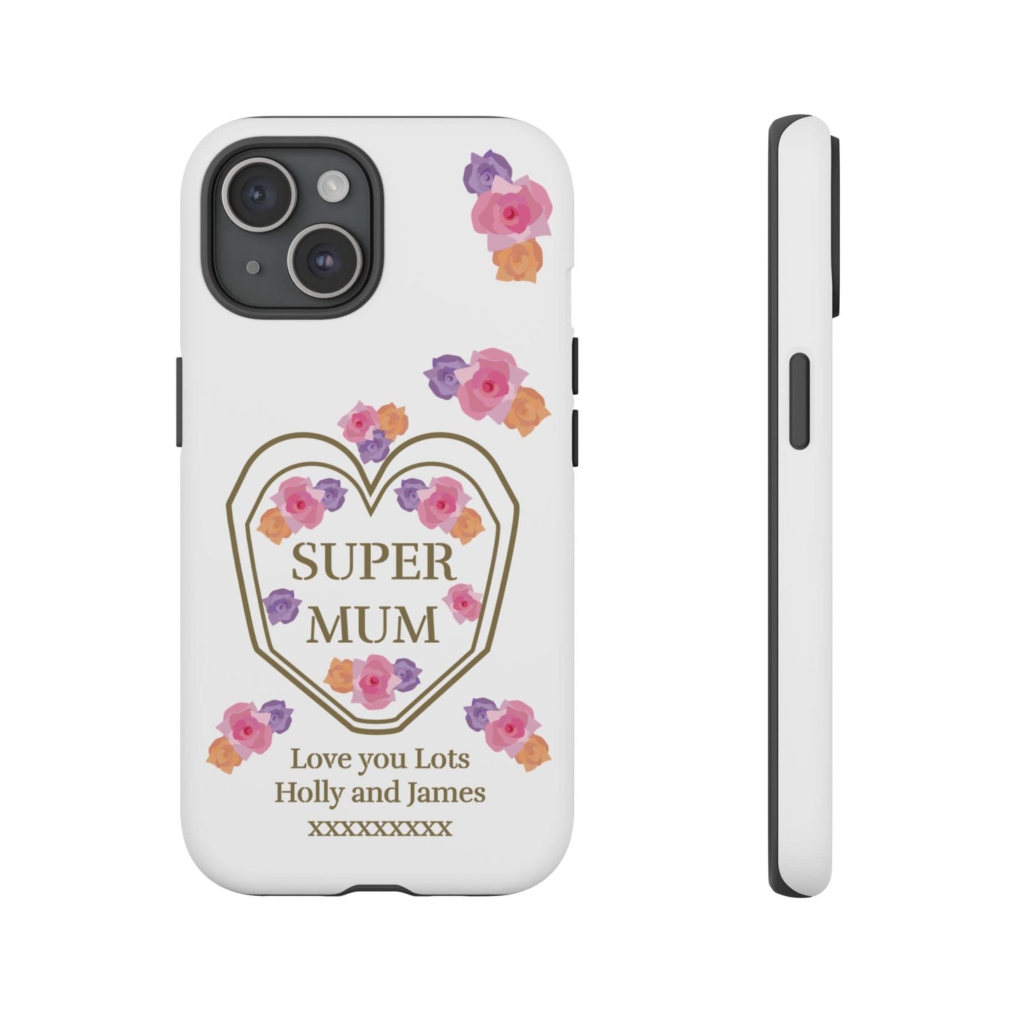 Printify Phone Case iPhone 15 / Matte Personalised Super Mum iphone Case