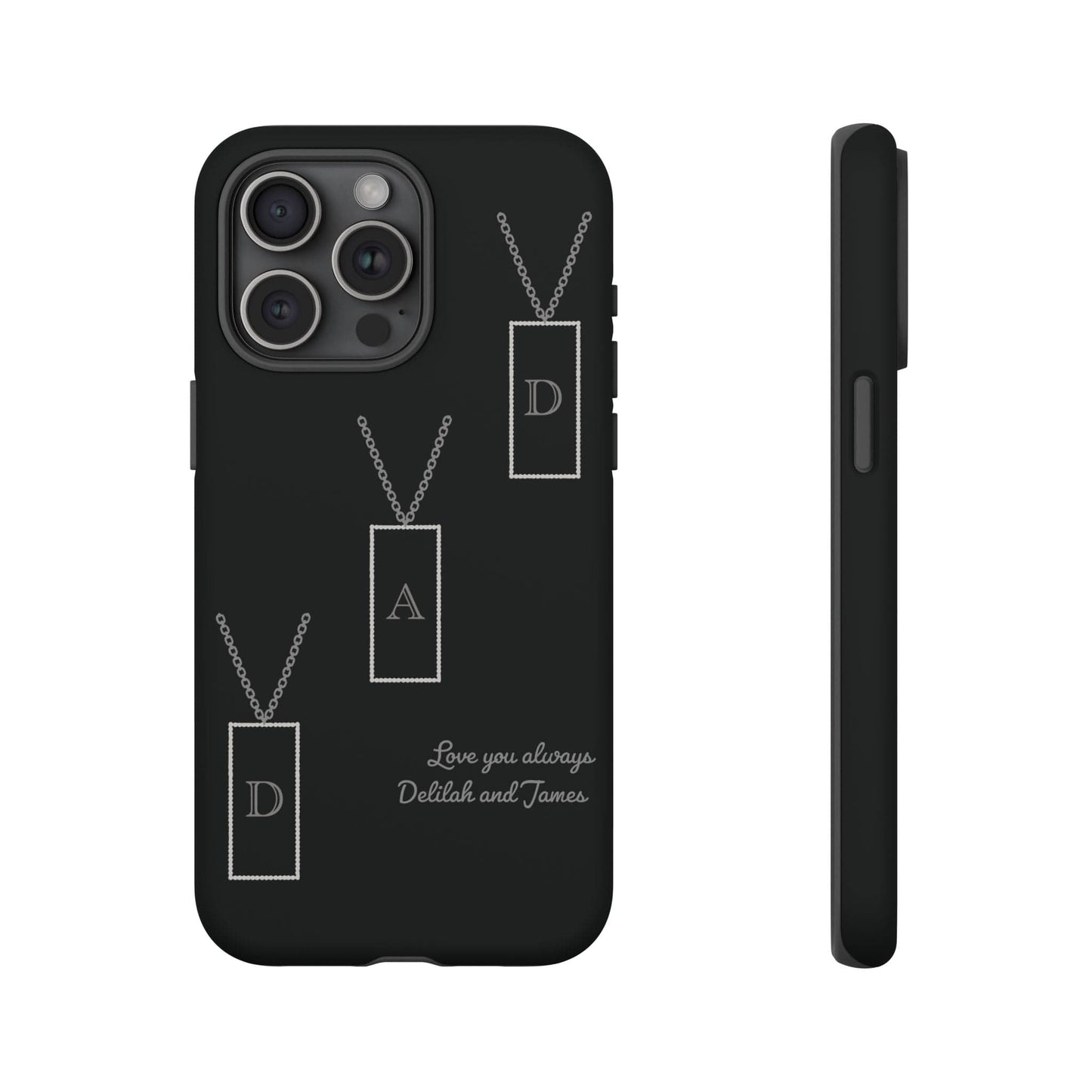 Printify Phone Case iPhone 15 Pro Max / Matte Personalised Dad tag necklace iPhone Case