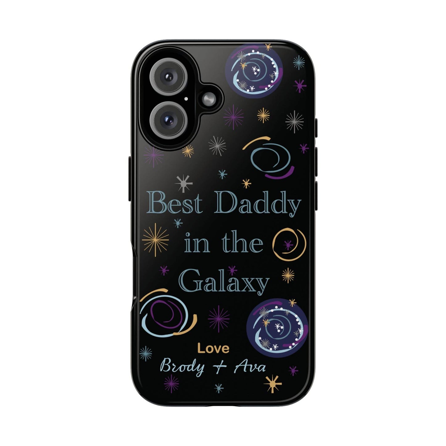 Printify Phone Case iPhone 16 / Glossy Personalised Best Daddy in the Galaxy iPhone Case – A Stellar Gift for Dad
