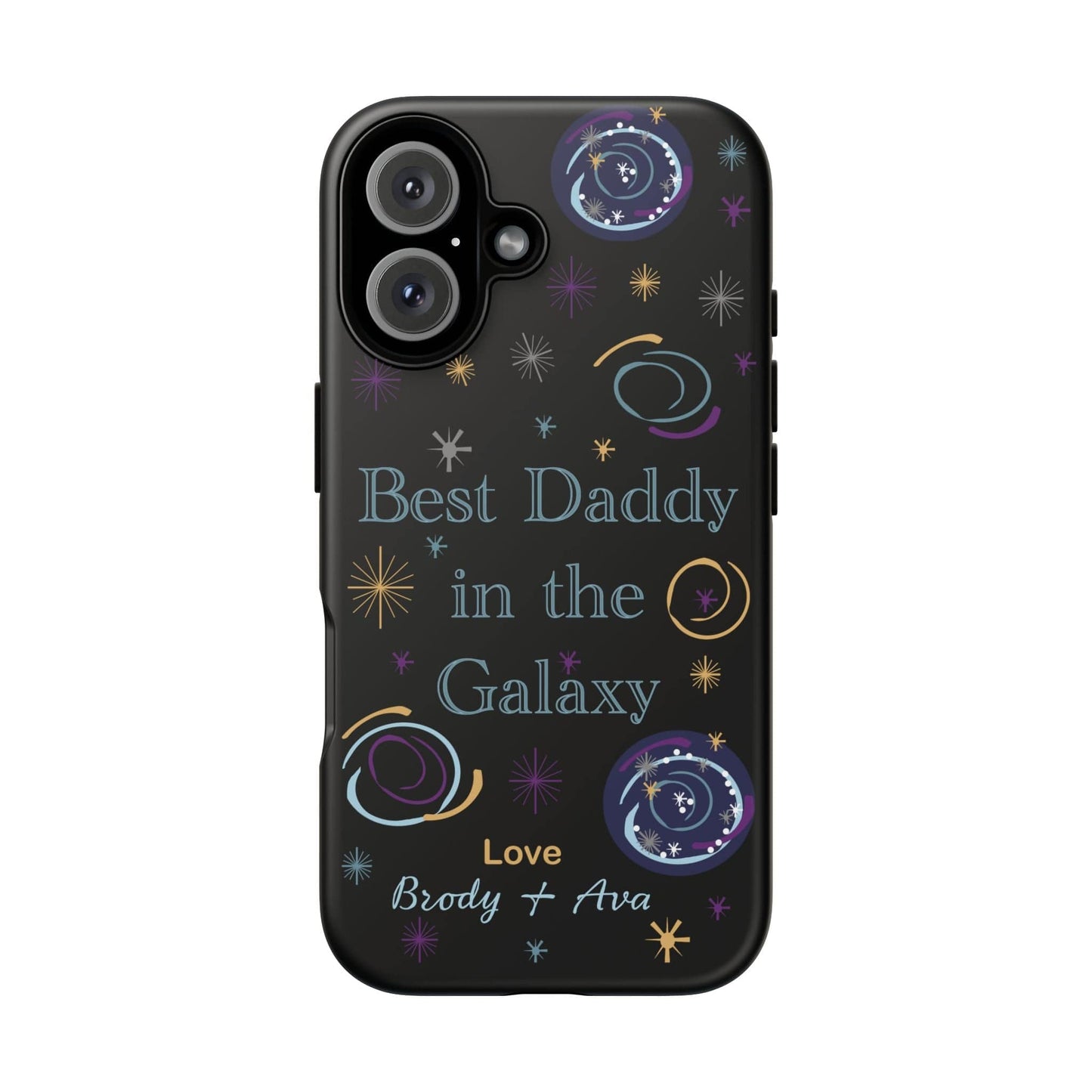 Printify Phone Case iPhone 16 / Matte Personalised Best Daddy in the Galaxy iPhone Case – A Stellar Gift for Dad