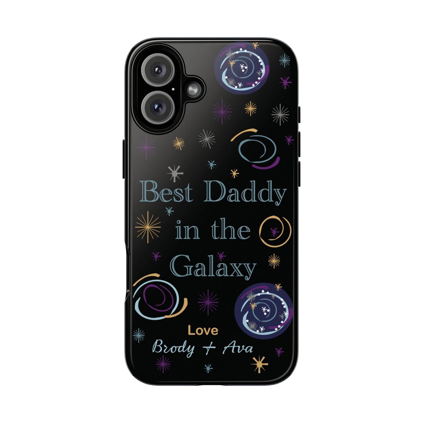 Printify Phone Case iPhone 16 Plus / Glossy Personalised Best Daddy in the Galaxy iPhone Case – A Stellar Gift for Dad