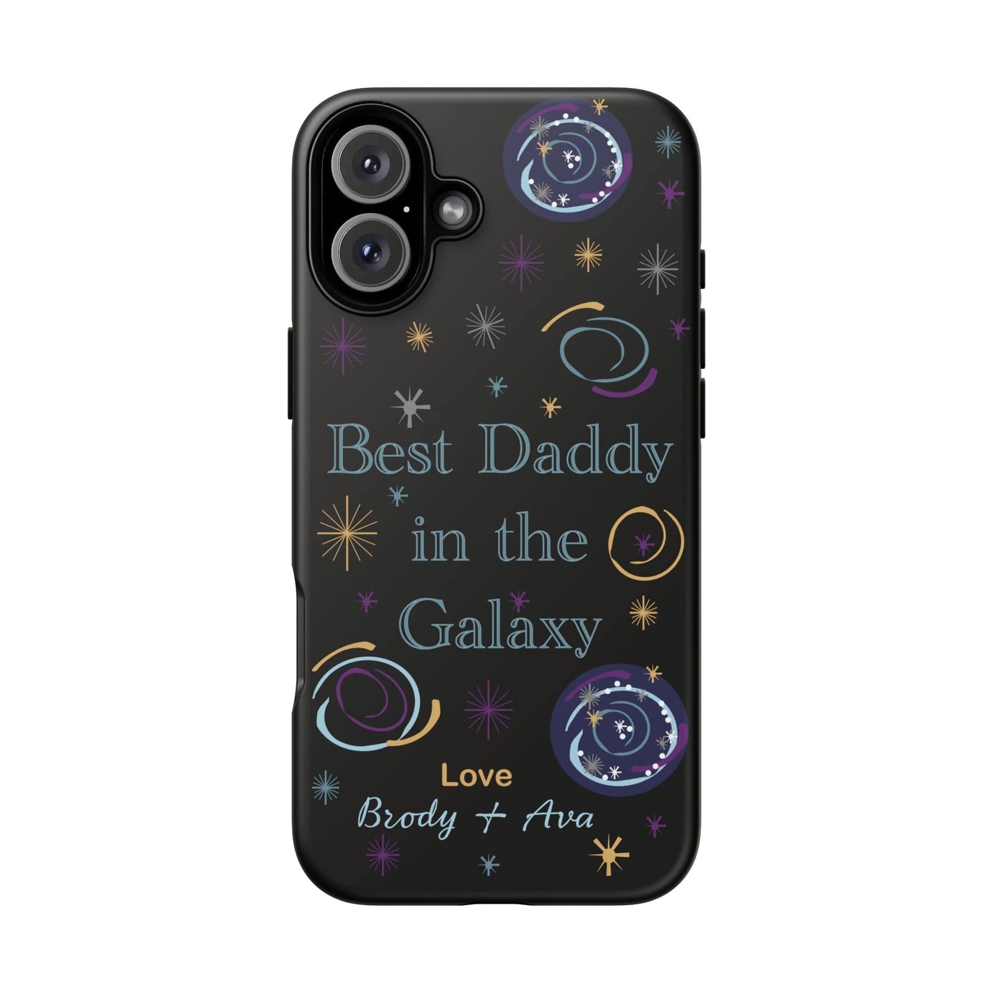 Printify Phone Case iPhone 16 Plus / Matte Personalised Best Daddy in the Galaxy iPhone Case – A Stellar Gift for Dad