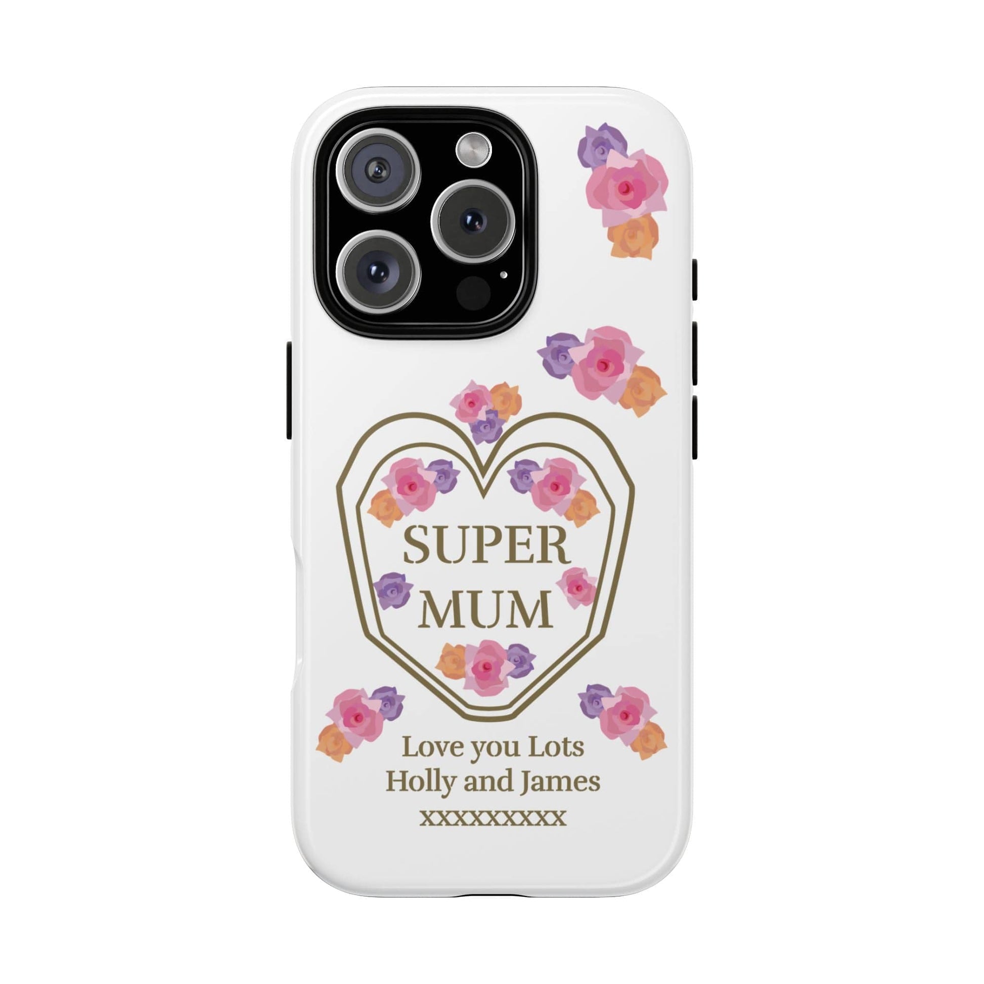 Printify Phone Case iPhone 16 Pro / Glossy Personalised Super Mum iphone Case