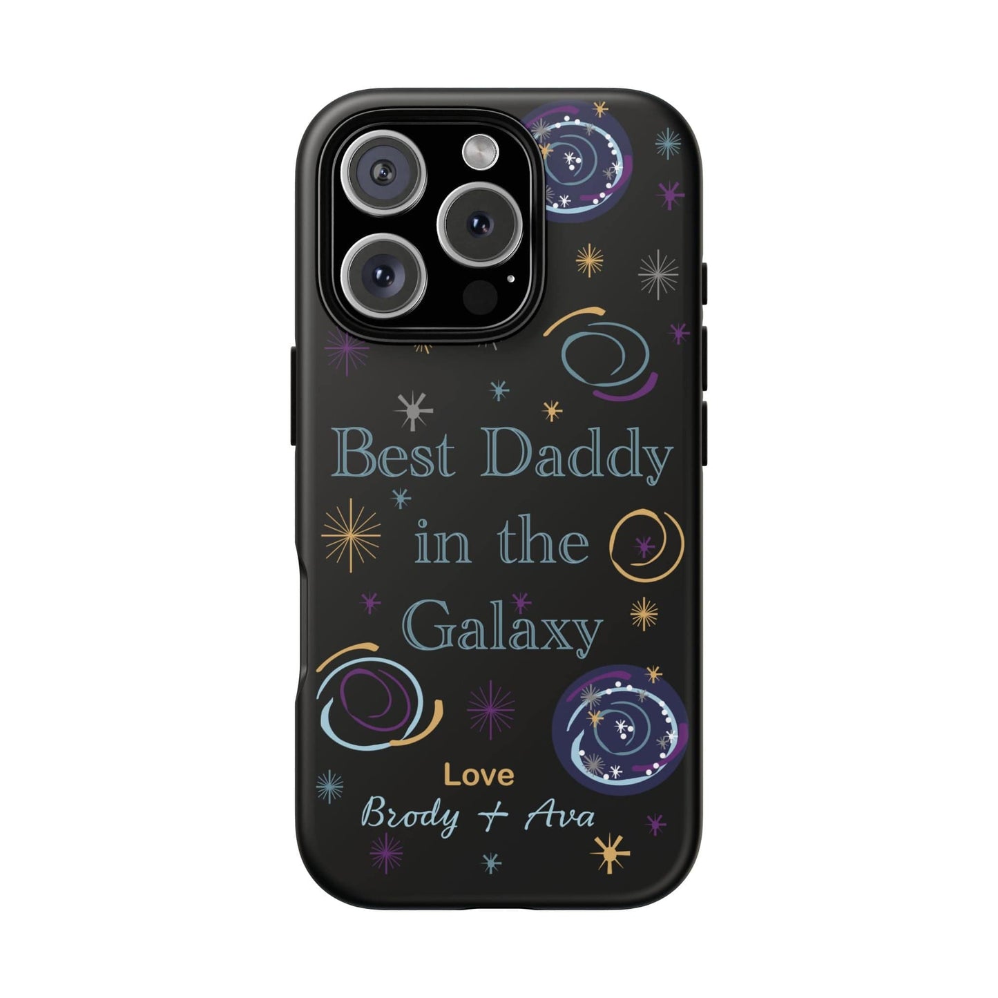 Printify Phone Case iPhone 16 Pro / Matte Personalised Best Daddy in the Galaxy iPhone Case – A Stellar Gift for Dad