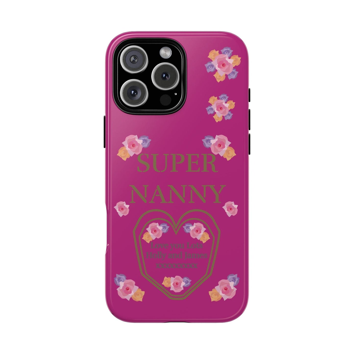 Printify Phone Case iPhone 16 Pro Max / Glossy Personalised Super Nanny i Phone Cases