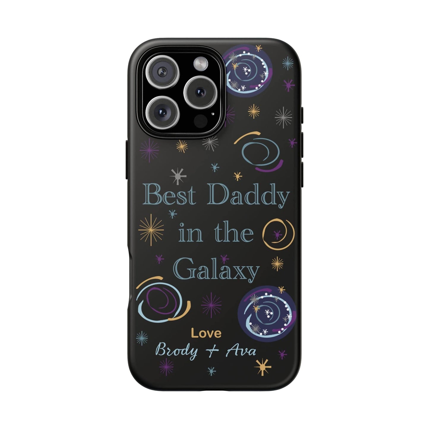 Printify Phone Case iPhone 16 Pro Max / Matte Personalised Best Daddy in the Galaxy iPhone Case – A Stellar Gift for Dad